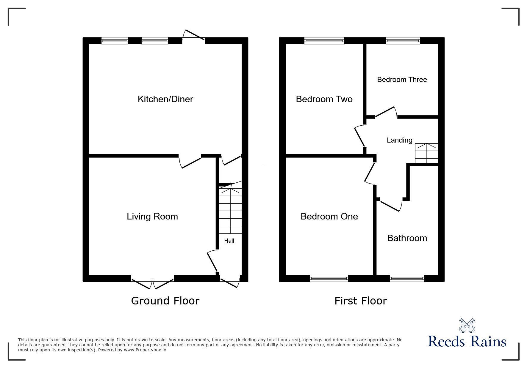 Floorplan of 3 bedroom Mid Terrace House to rent, Lily Gardens, Dipton, Durham, DH9