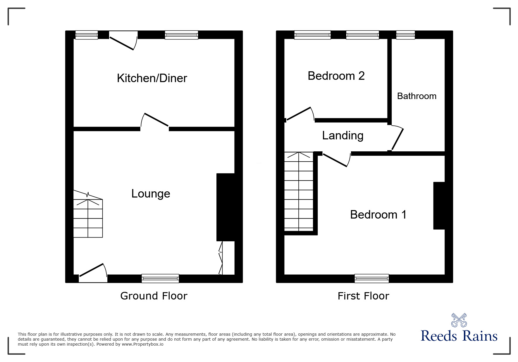 Floorplan of 2 bedroom Mid Terrace House for sale, Edward Terrace, Stanley, Durham, DH9