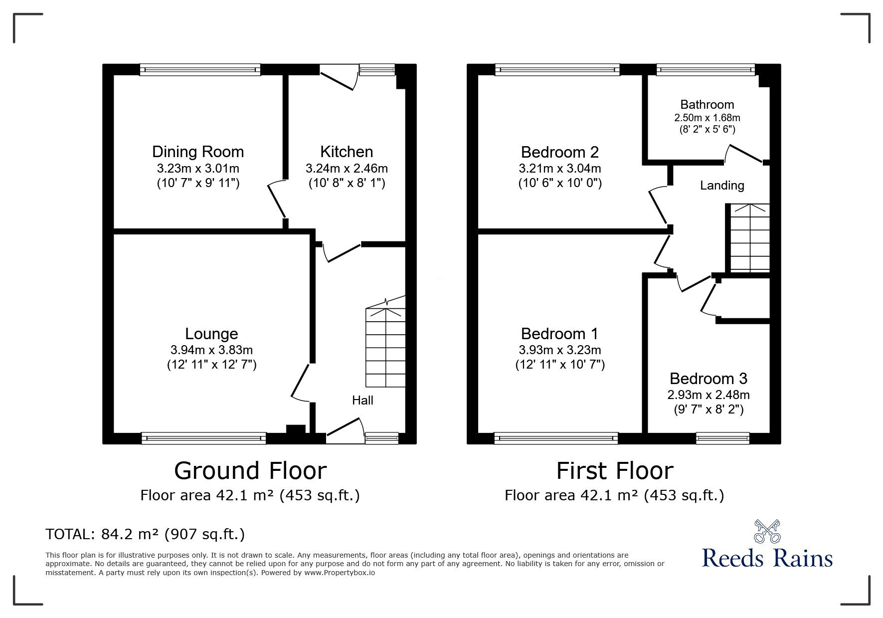 Floorplan of 3 bedroom Semi Detached House to rent, Southfields, Stanley, Durham, DH9