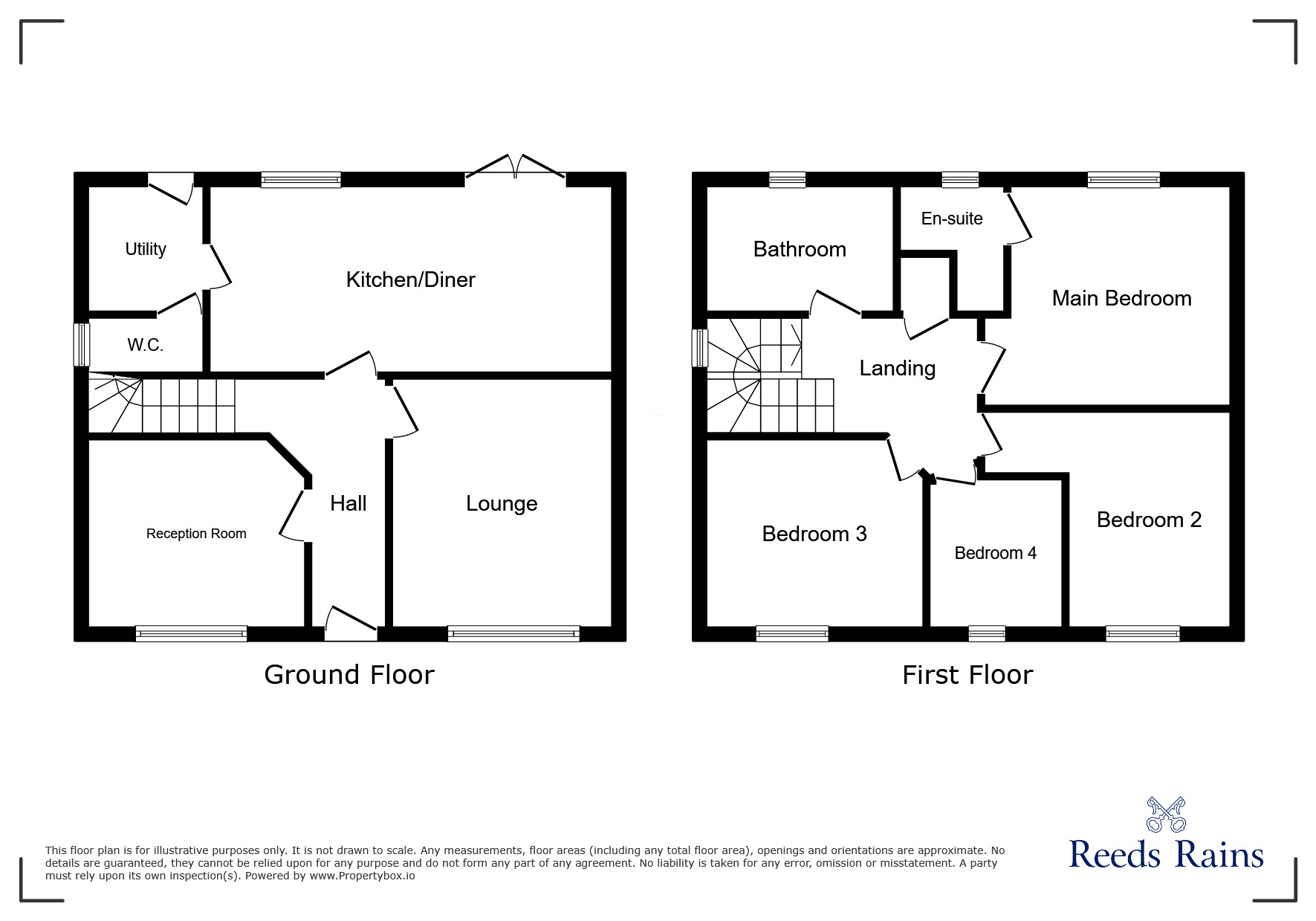 Floorplan of 4 bedroom Detached House for sale, Kielder Drive, The Middles, Durham, DH9