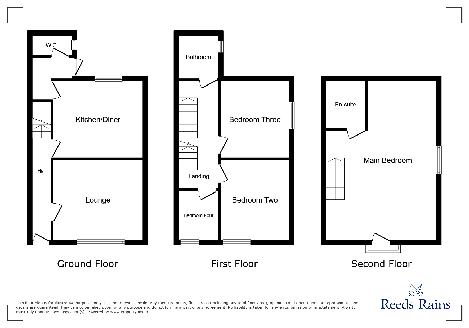 Floorplan of 4 bedroom End Terrace House for sale, Northgate, Stanley, Durham, DH9