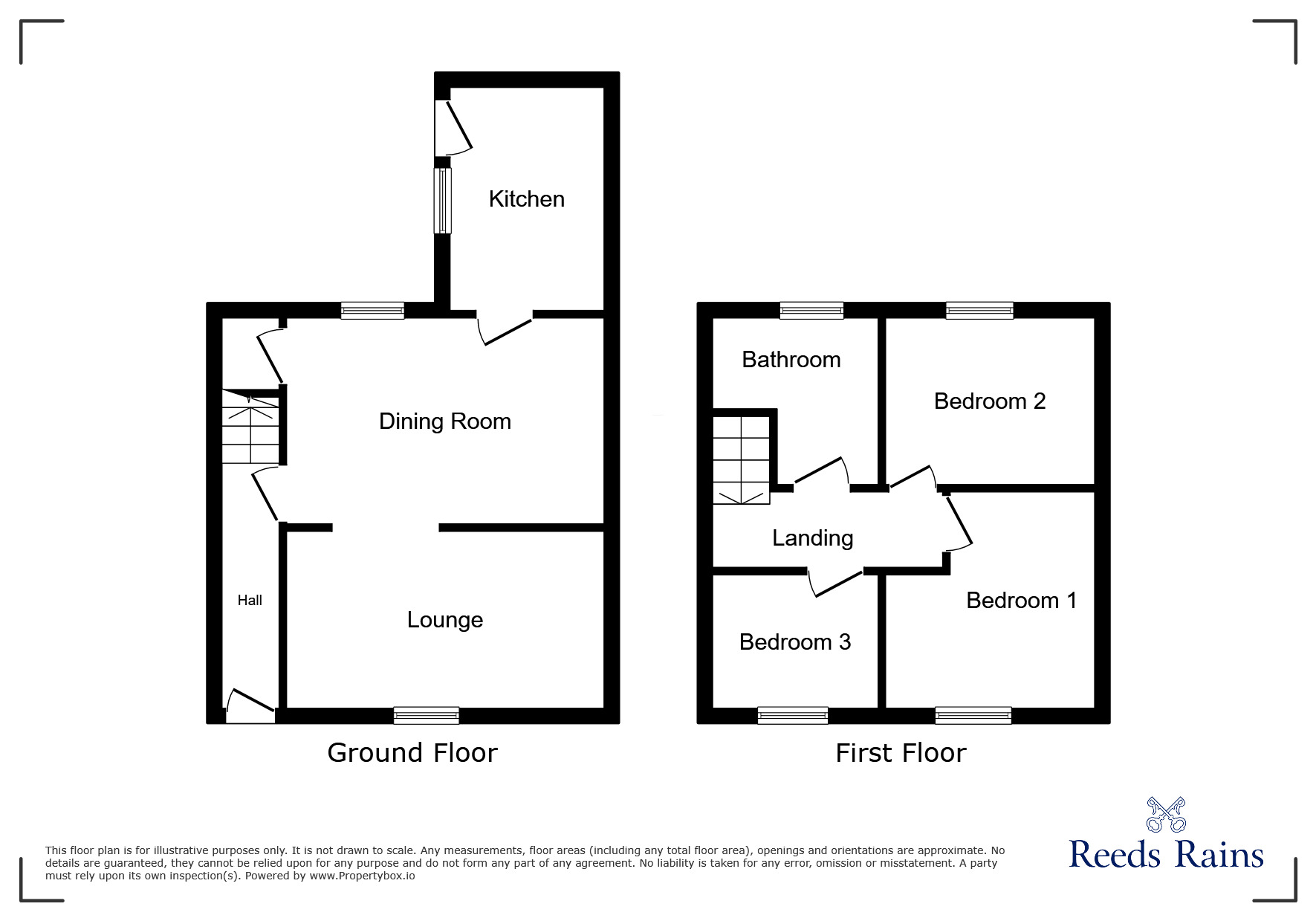 Floorplan of 3 bedroom End Terrace House for sale, South View, Annfield Plain, Durham, DH9