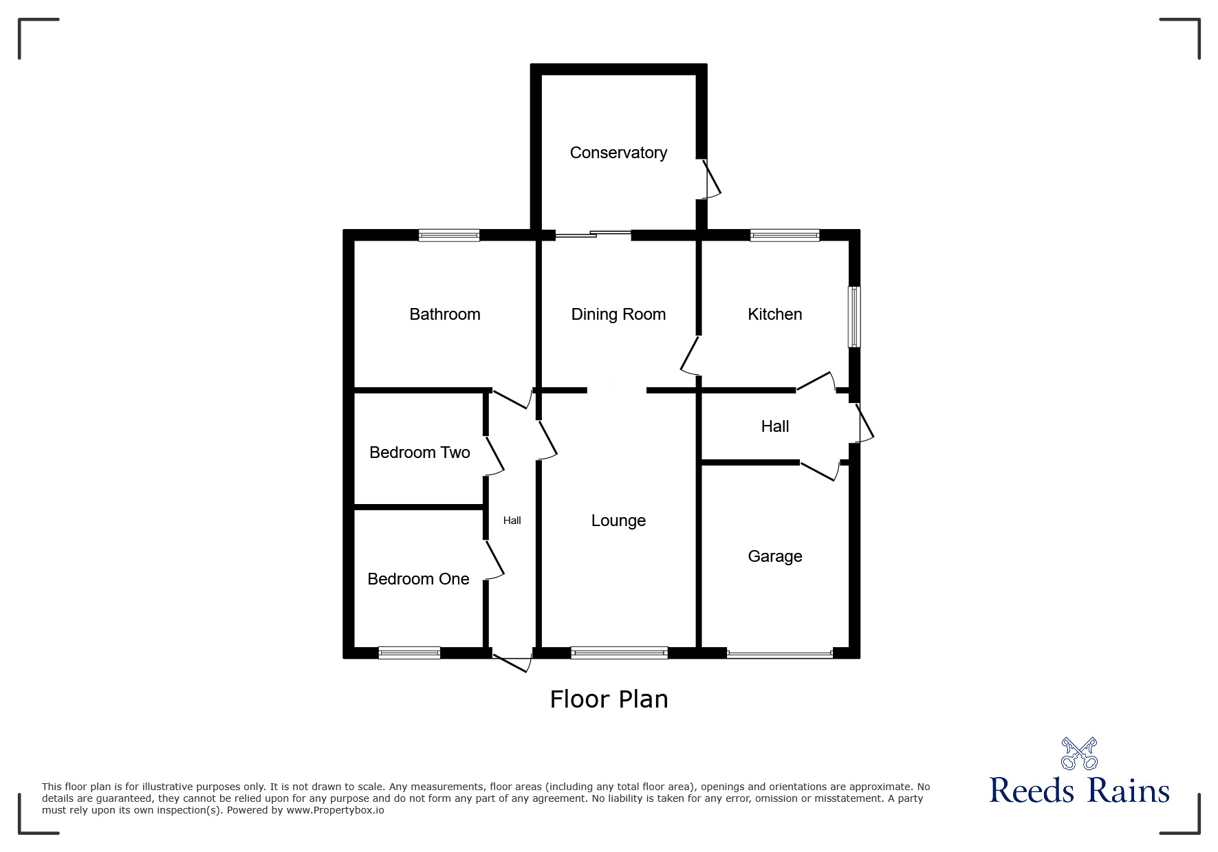 Floorplan of 2 bedroom Semi Detached Bungalow for sale, Causey Drive, Stanley, Durham, DH9