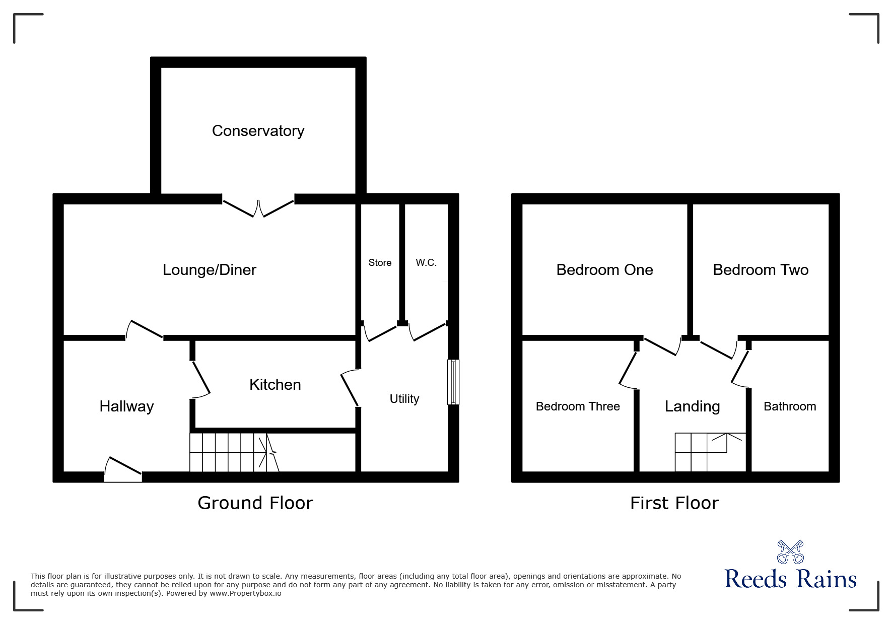 Floorplan of 3 bedroom Semi Detached House for sale, Pontopsyde, Dipton, County Durham, DH9