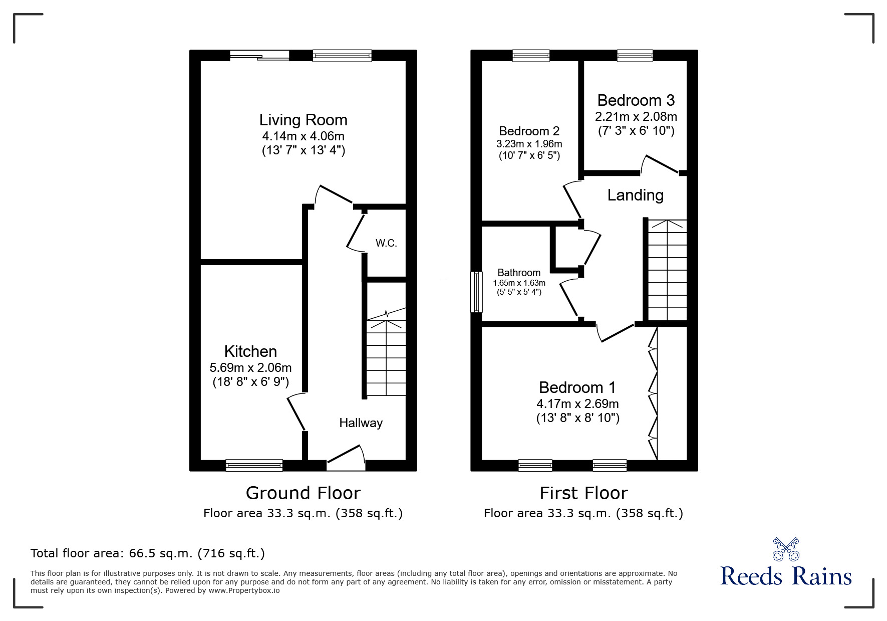 Floorplan of 3 bedroom Semi Detached House for sale, The Croft, Stanley, Durham, DH9