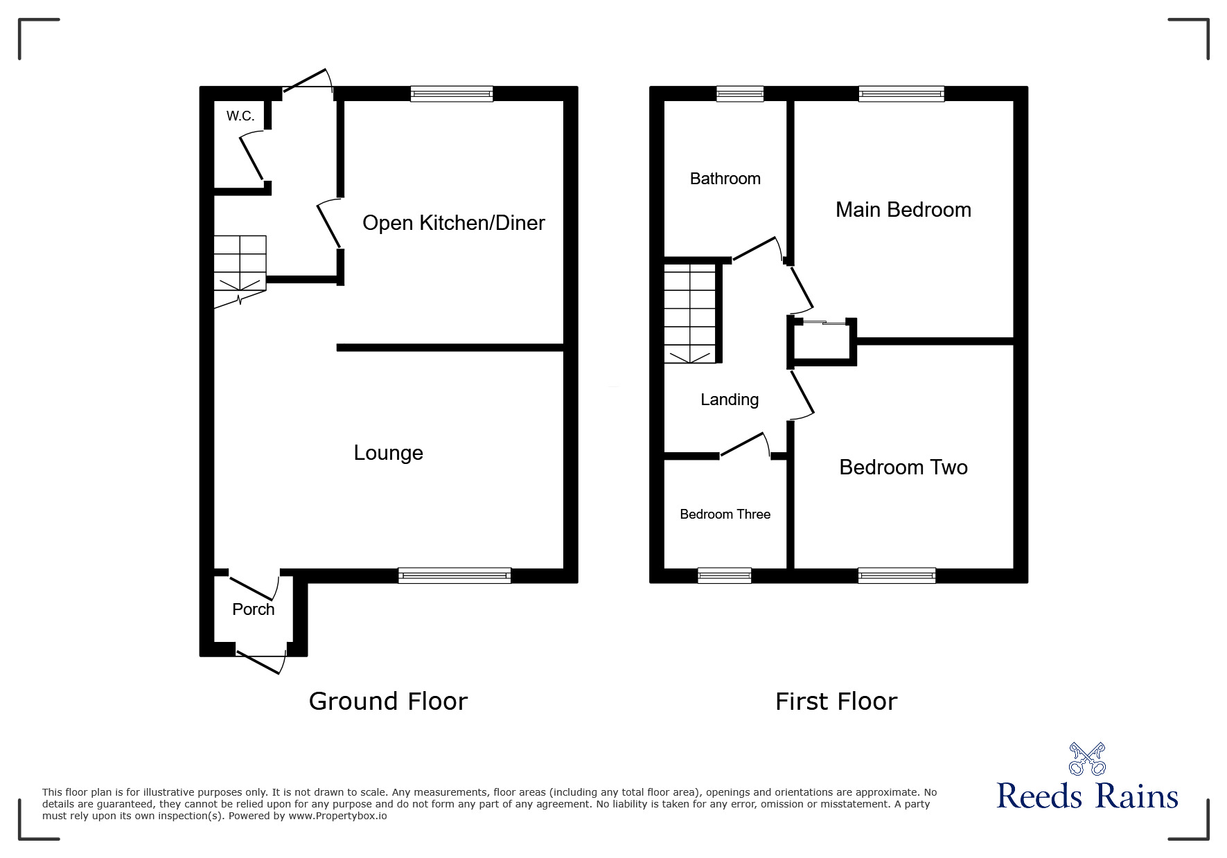 Floorplan of 3 bedroom Mid Terrace House for sale, Heather Way, Stanley, Durham, DH9
