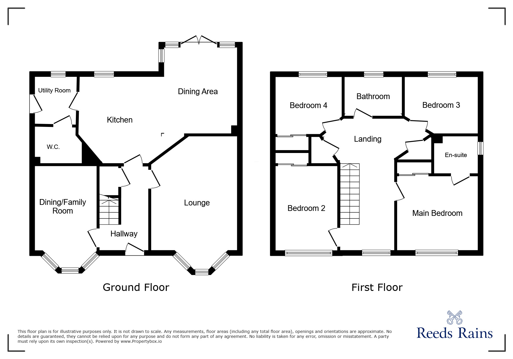 Floorplan of 4 bedroom Detached House for sale, Murray Park, Stanley, Durham, DH9