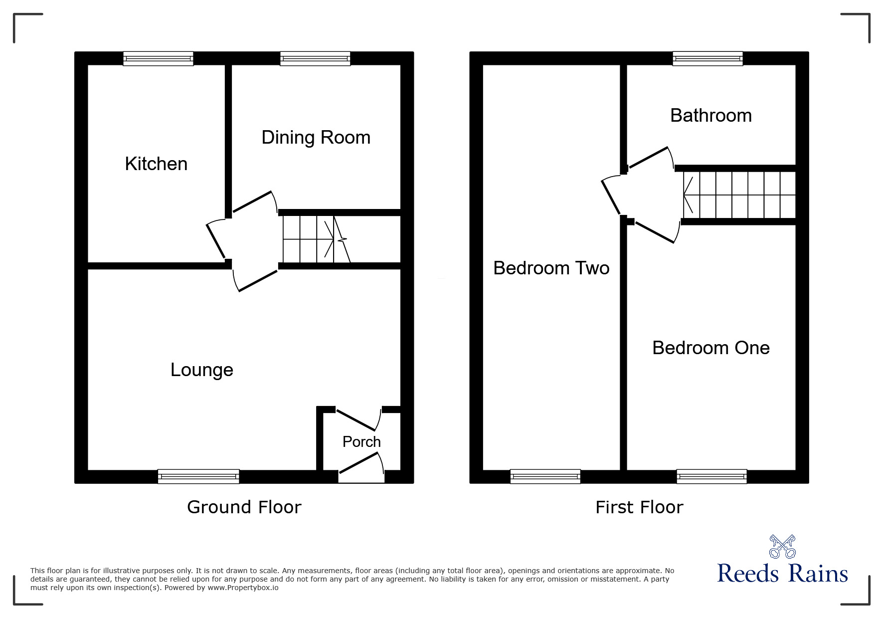 Floorplan of 2 bedroom Mid Terrace House for sale, Poplar Street, Stanley, Durham, DH9