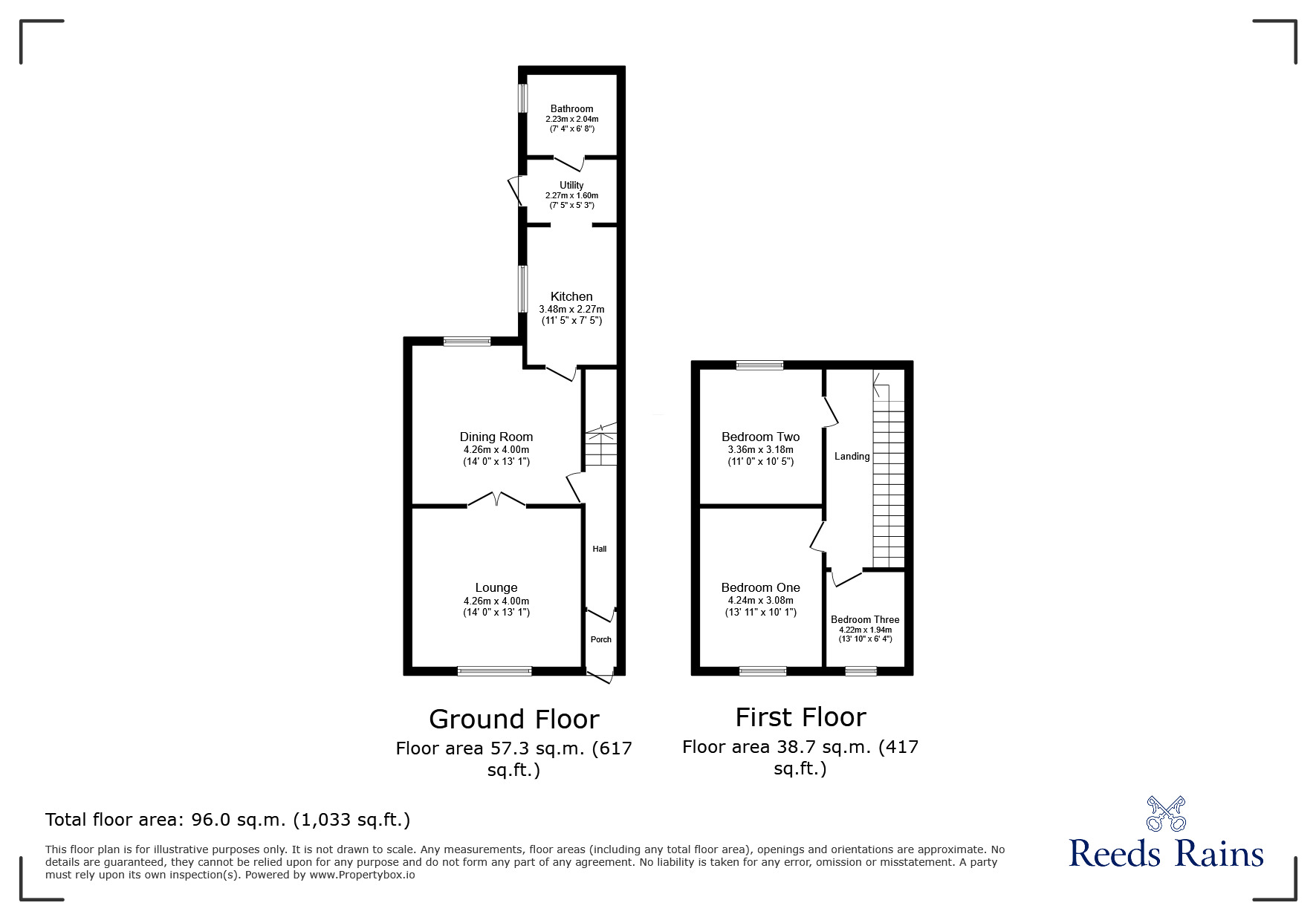 Floorplan of 3 bedroom Mid Terrace House for sale, Clark Terrace, Stanley, Durham, DH9