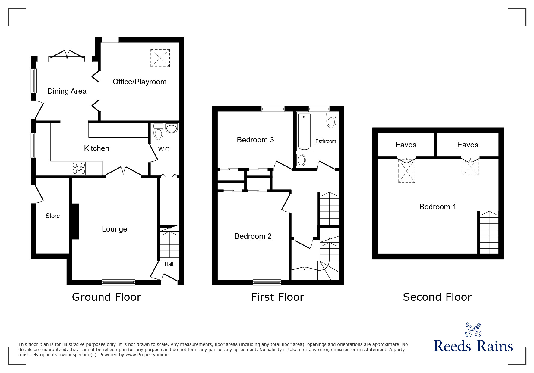 Floorplan of 3 bedroom Semi Detached House for sale, Adams Buildings, Dipton, Durham, DH9