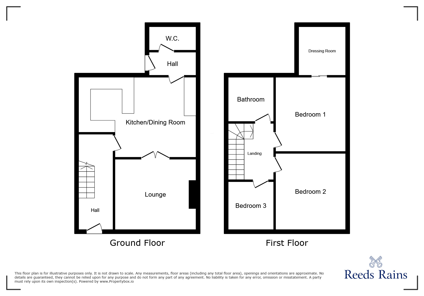 Floorplan of 3 bedroom Mid Terrace House for sale, Park Road, Stanley, Durham, DH9