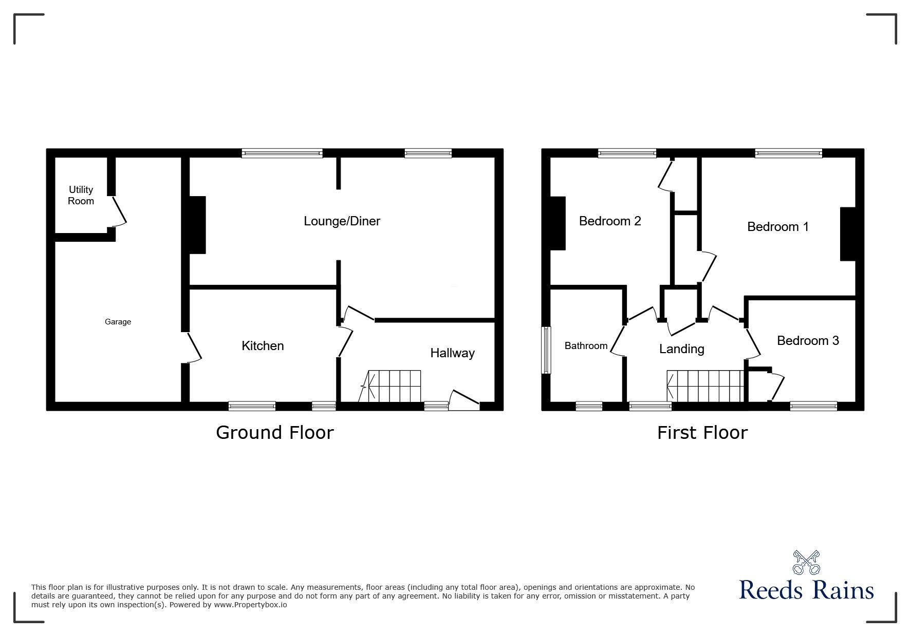Floorplan of 3 bedroom Semi Detached House for sale, Hollyhill Gardens West, Durham, DH9