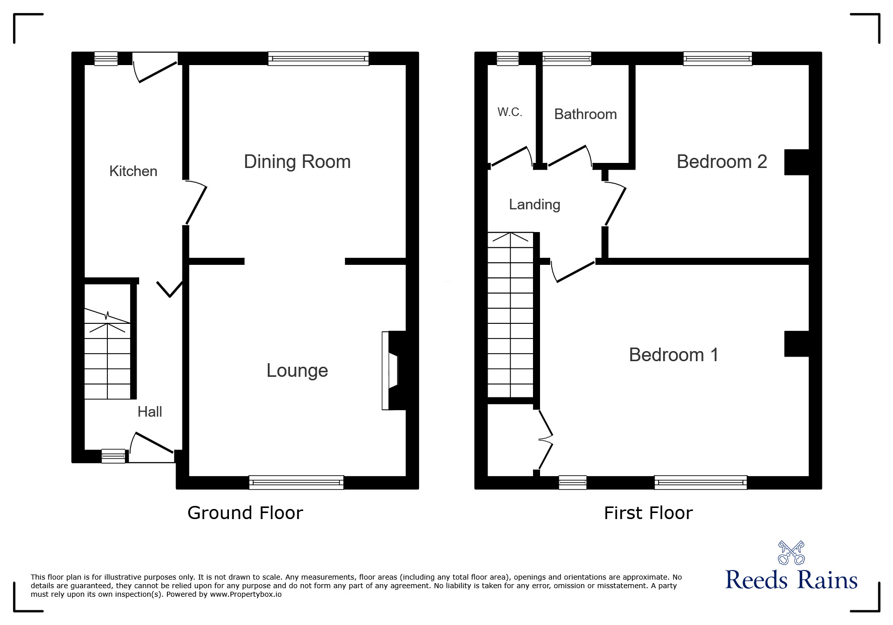 Floorplan of 2 bedroom Semi Detached House for sale, Parkside, Tanfield Lea, Durham, DH9