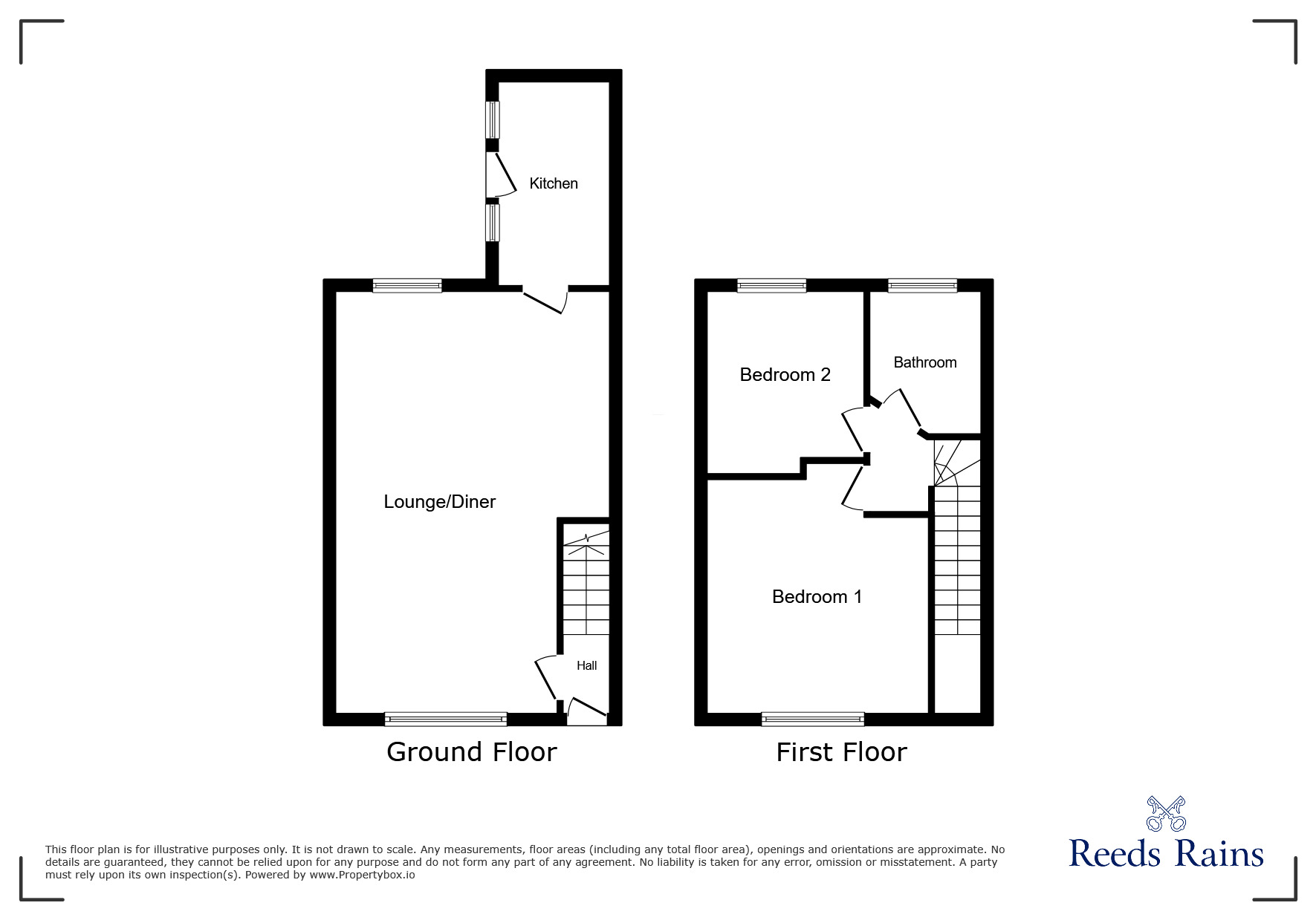 Floorplan of 2 bedroom Mid Terrace House for sale, Asquith Terrace, Stanley, Durham, DH9
