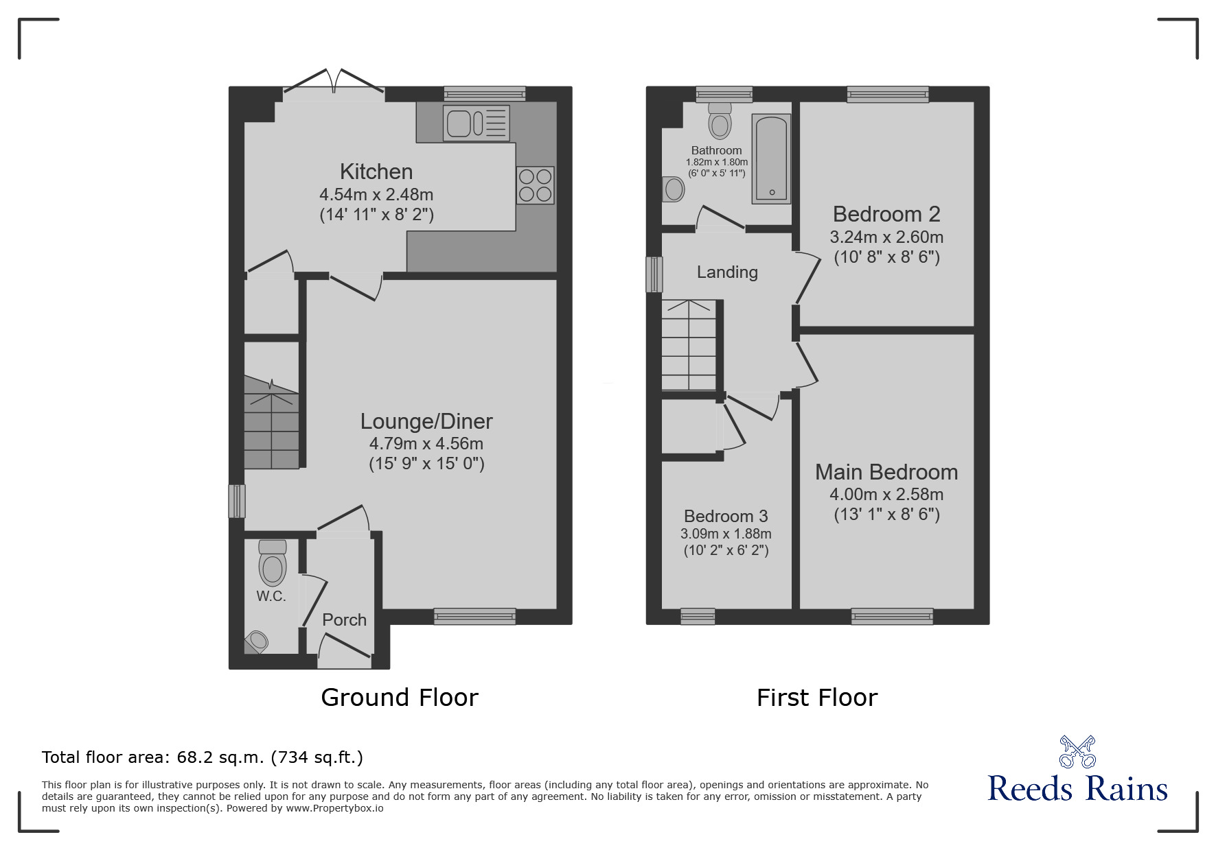 Floorplan of 3 bedroom Semi Detached House to rent, Elliott Way, Consett, Durham, DH8