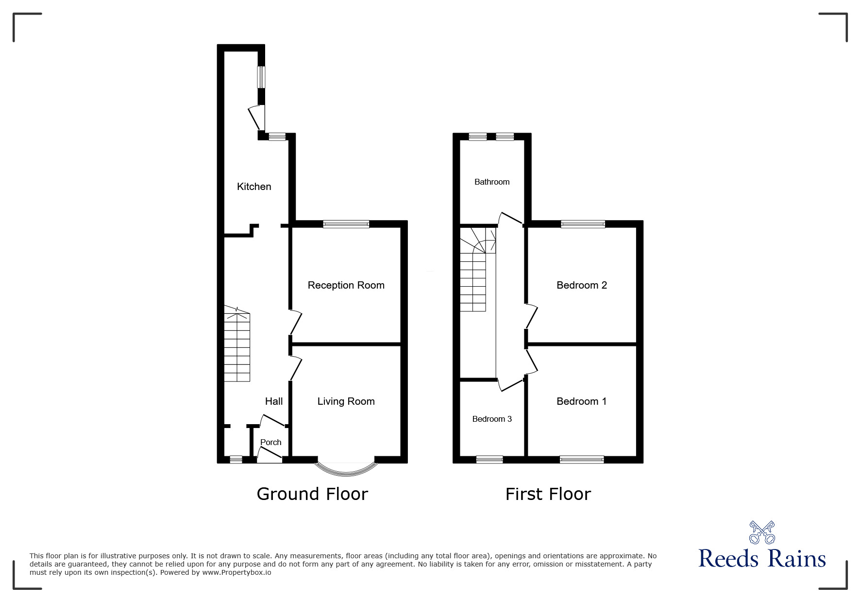 Floorplan of 3 bedroom Mid Terrace House for sale, Park Road, Stanley, Durham, DH9