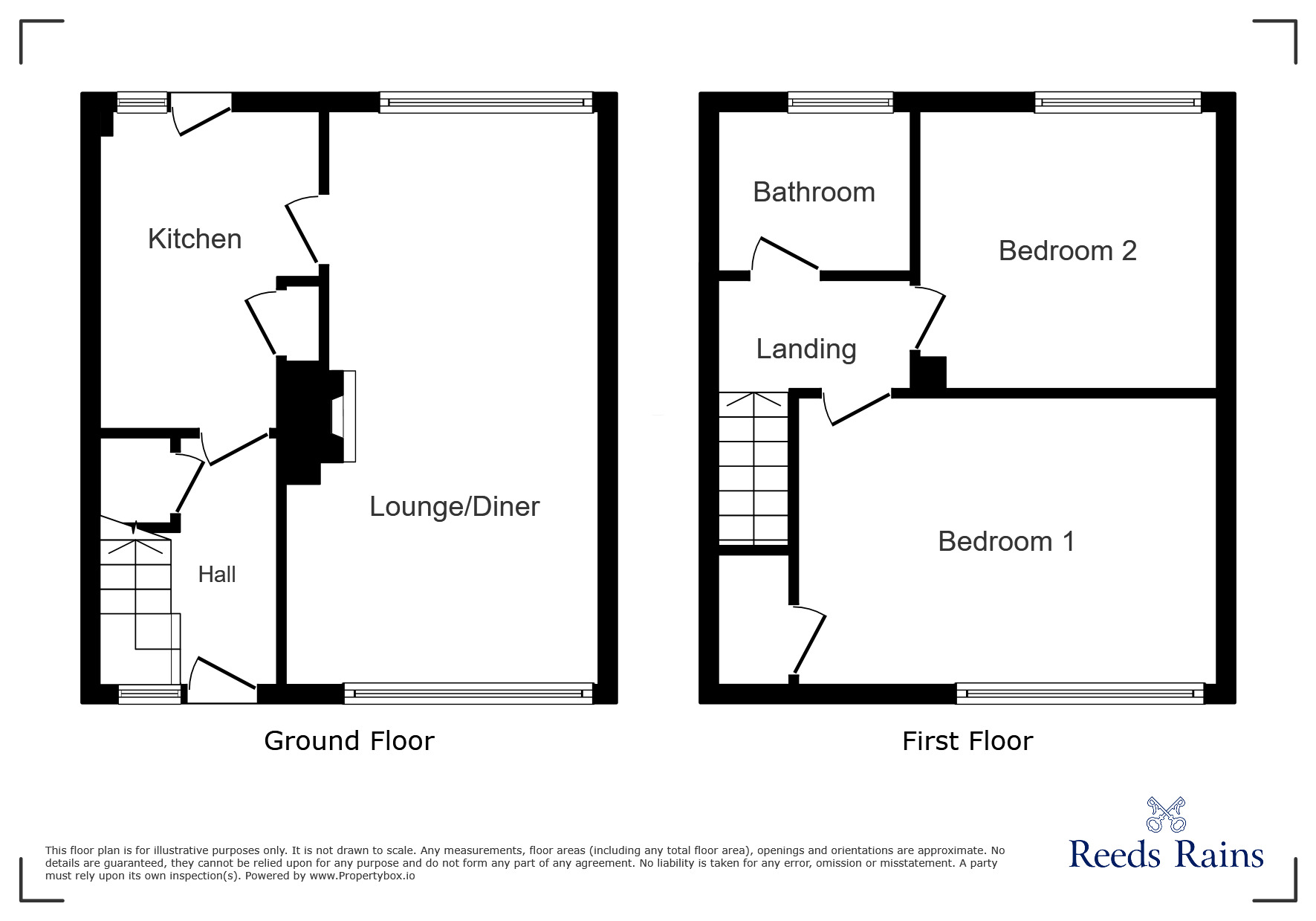 Floorplan of 2 bedroom Mid Terrace House for sale, Bede Close, Stanley, Durham, DH9