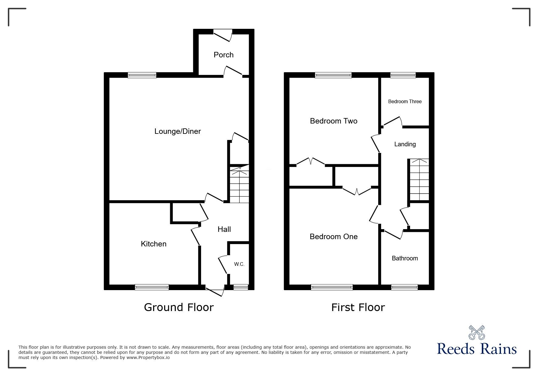 Floorplan of 3 bedroom End Terrace House for sale, Heather Way, Stanley, Durham, DH9