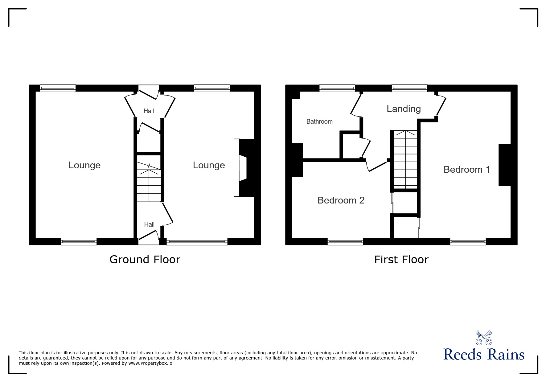 Floorplan of 2 bedroom Mid Terrace House for sale, Beech Terrace, Catchgate, Durham, DH9
