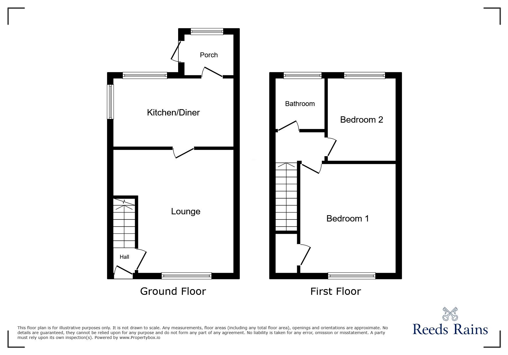 Floorplan of 2 bedroom Semi Detached House for sale, Woodside, Beamish, County Durham, DH9