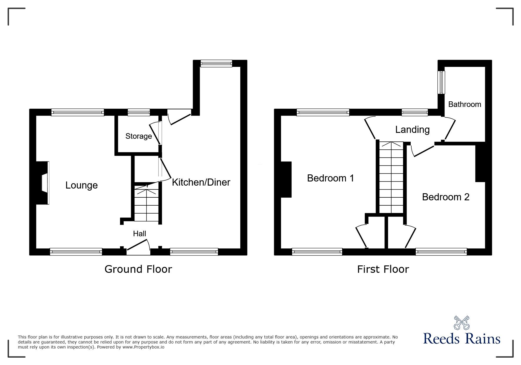 Floorplan of 2 bedroom Mid Terrace House for sale, Tweed Terrace, Stanley, Durham, DH9