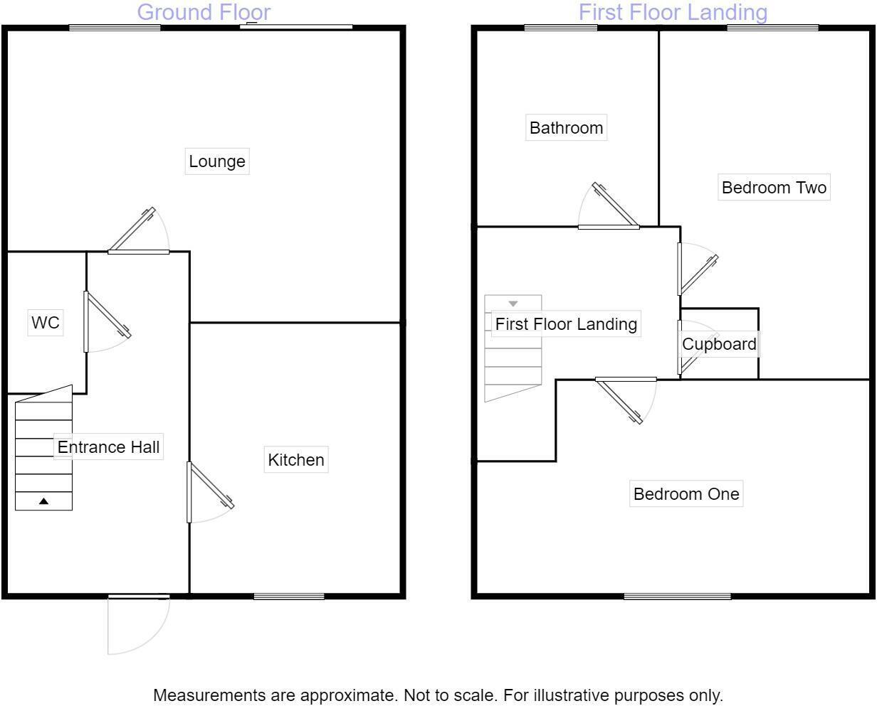 Floorplan of 2 bedroom Semi Detached House for sale, Valiant Way, Stanley, Durham, DH9