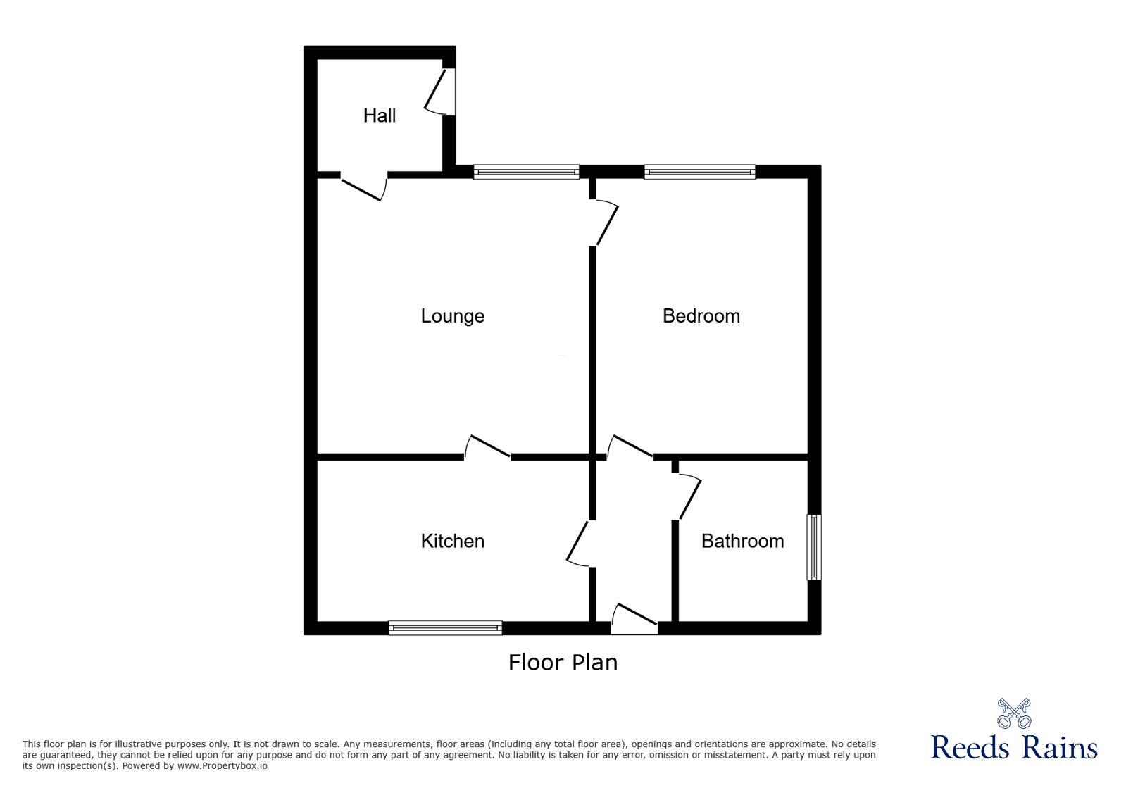 Floorplan of 1 bedroom Semi Detached Bungalow for sale, The Haven, Burnhope, Durham, DH7