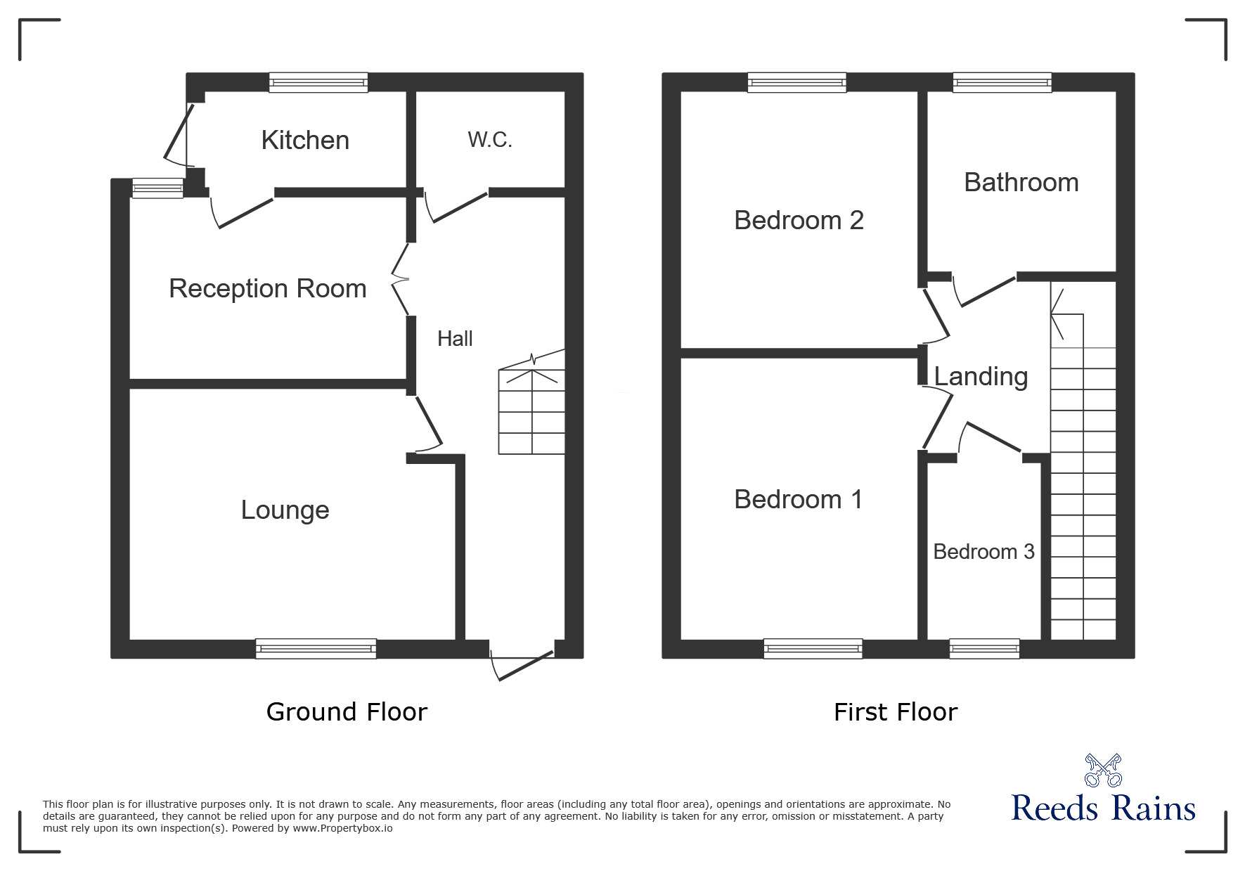 Floorplan of 3 bedroom Mid Terrace House for sale, North Road, Stanley, Durham, DH9