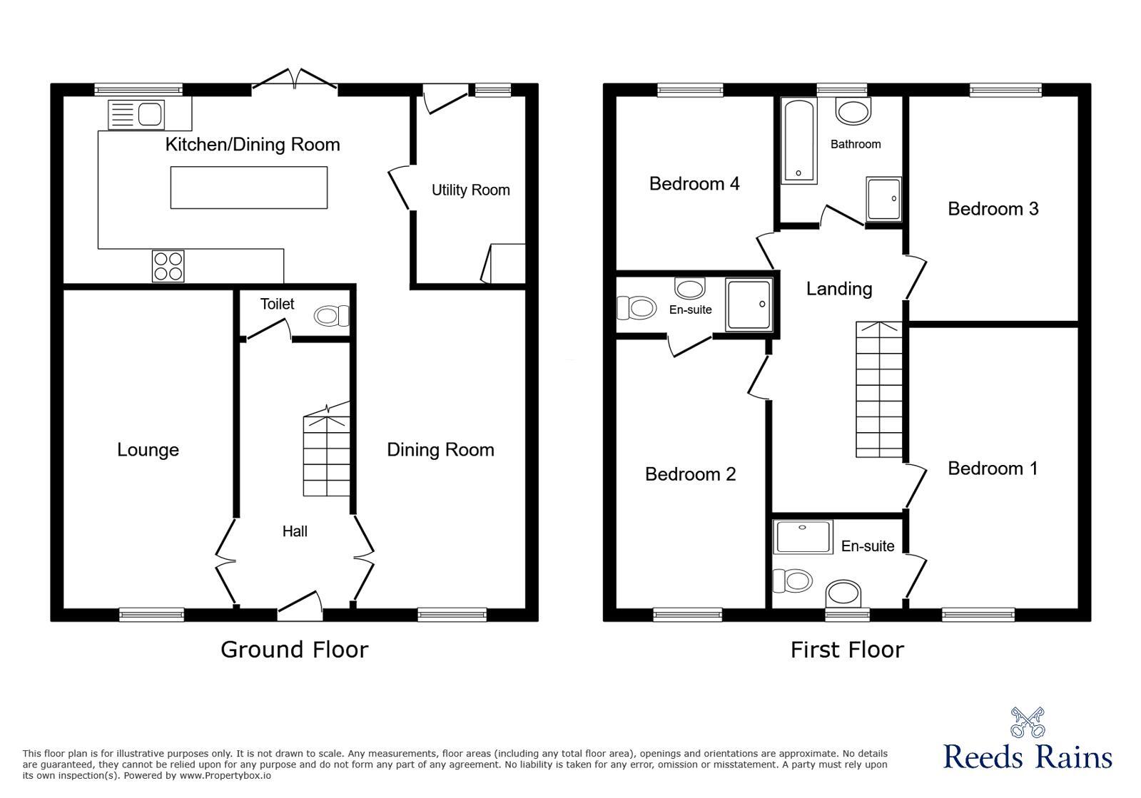Floorplan of 4 bedroom Detached House for sale, Front Street, Annfield Plain, Durham, DH9