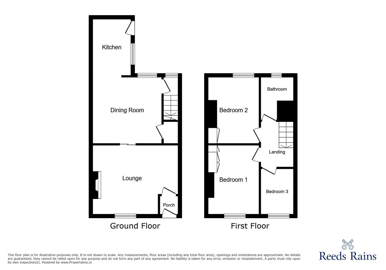 Floorplan of 3 bedroom Mid Terrace House for sale, Mitchell Street, South Moor, Durham, DH9