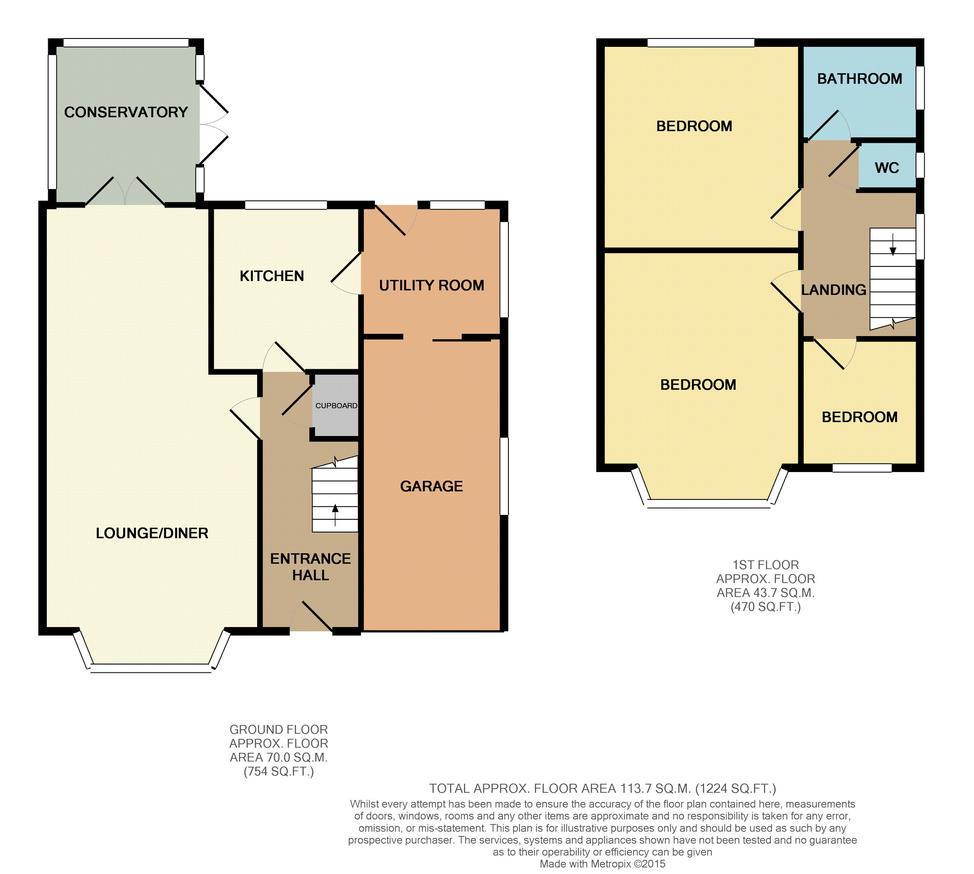 Floorplan of 3 bedroom Semi Detached House to rent, Palm Grove, Stockton-On-Tees, Cleveland, TS19