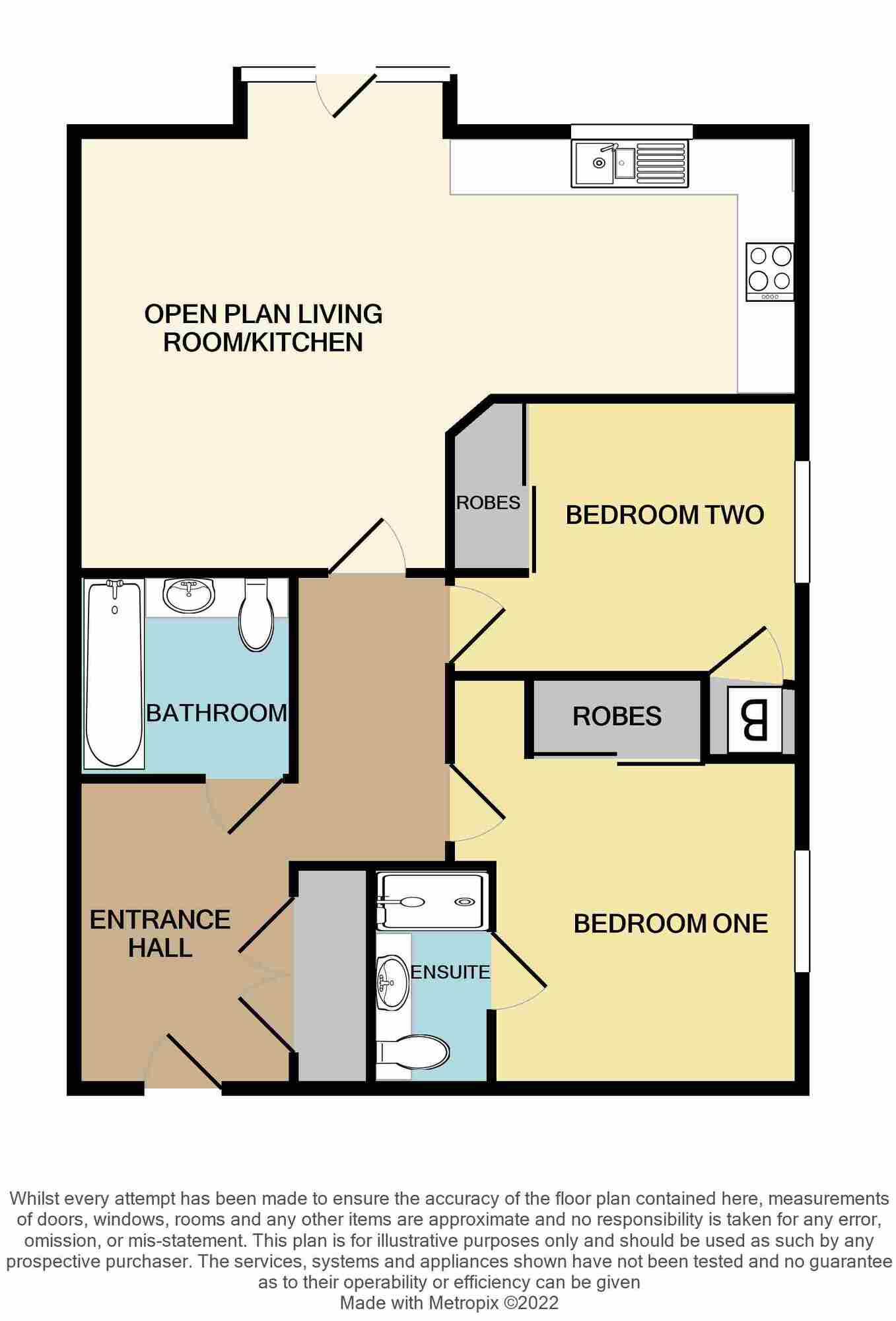 Floorplan of 2 bedroom  Flat for sale, Sun Gardens, Thornaby, Cleveland, TS17