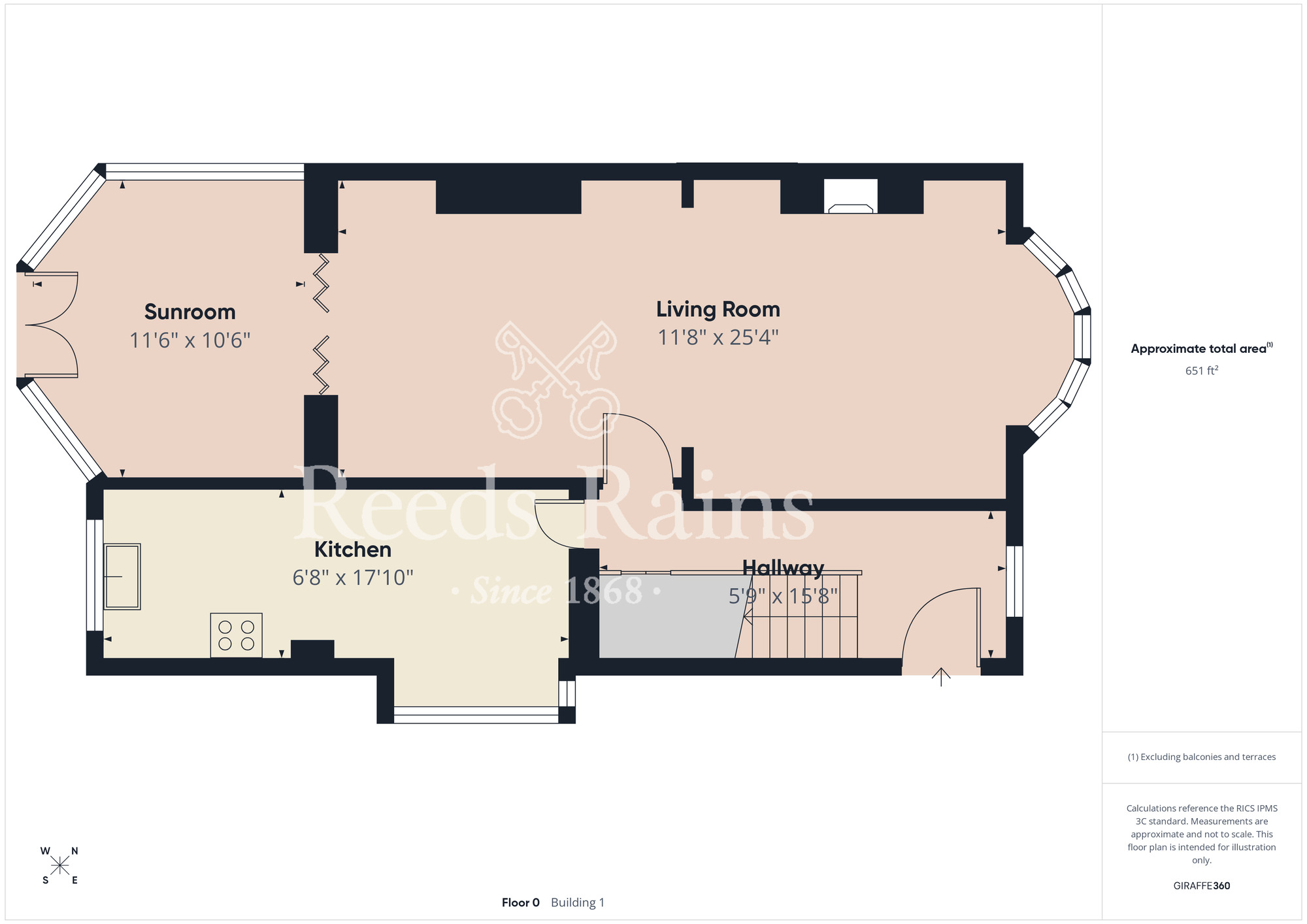 Floorplan of 4 bedroom Semi Detached House for sale, Greens Lane, Cleveland, TS18