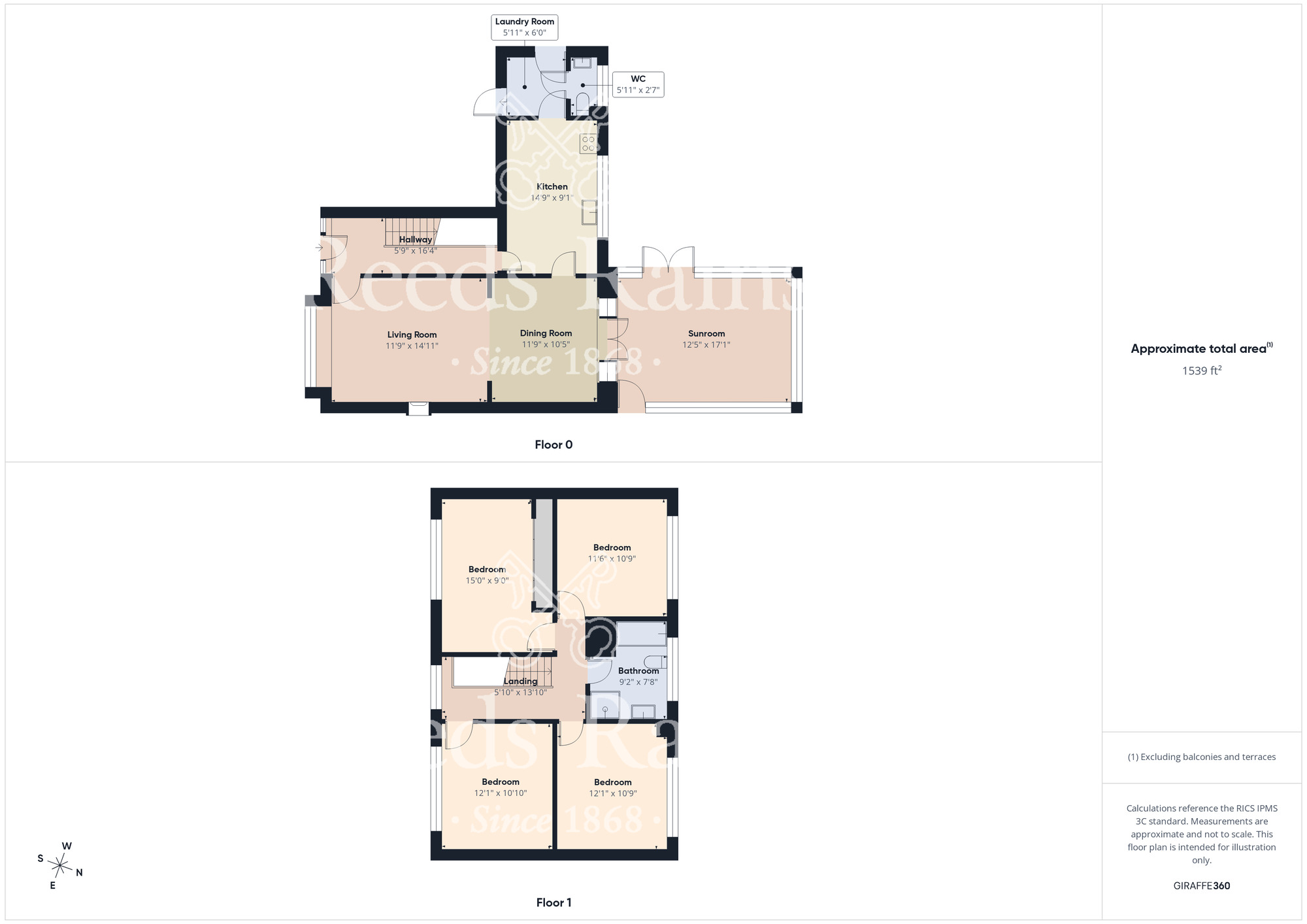 Floorplan of 4 bedroom Detached House for sale, Greens Grove, Cleveland, TS18
