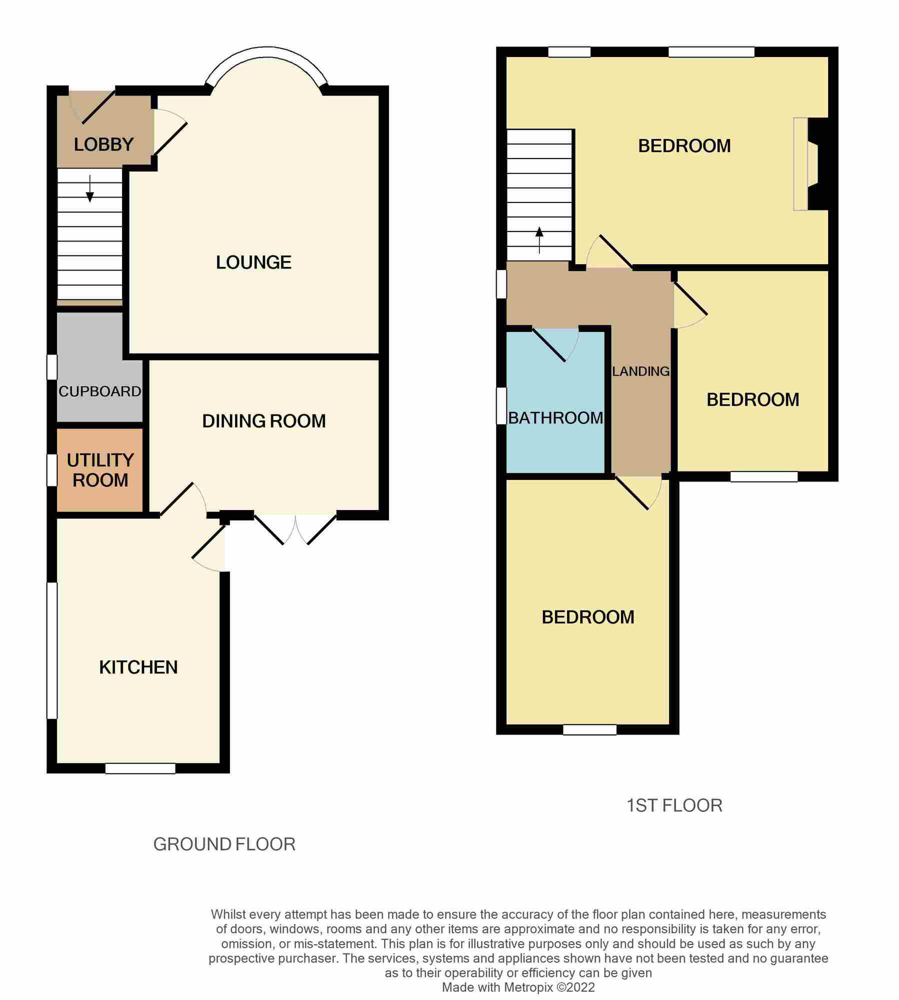 Floorplan of 3 bedroom Semi Detached House to rent, Hylton Grove, Stockton-On-Tees, Cleveland, TS20