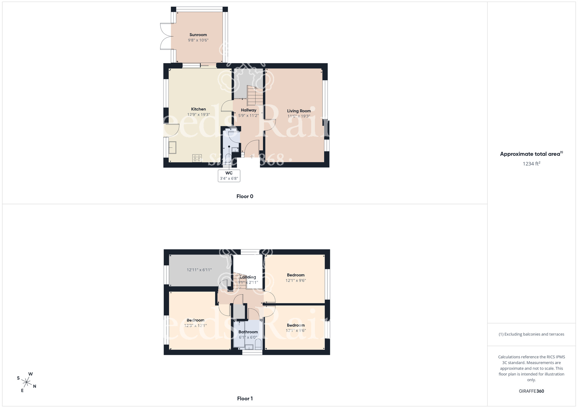 Floorplan of 4 bedroom Detached House for sale, Croxton Close, Fairfield, Stockton-On-Tees, Durham, TS19
