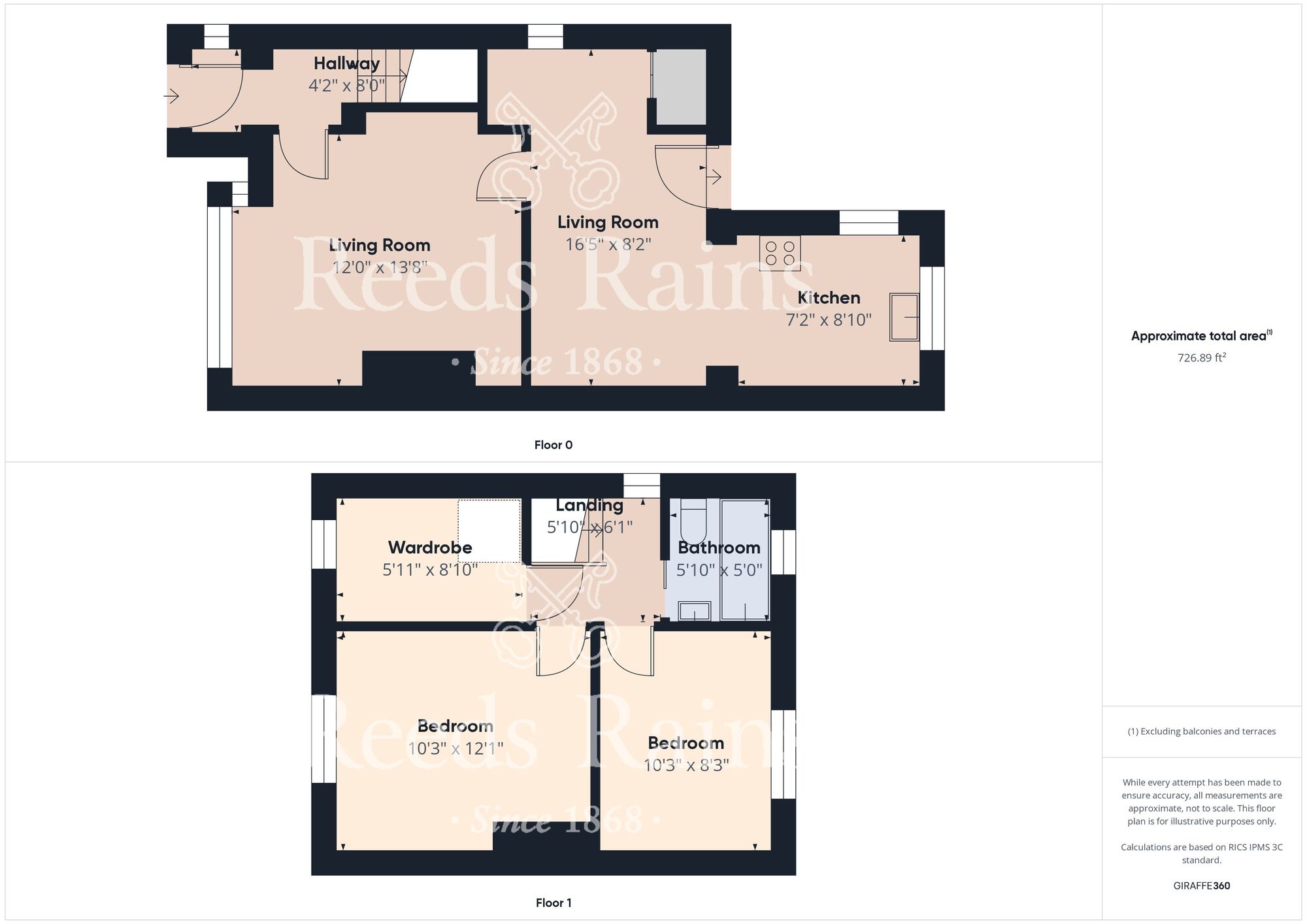Floorplan of 3 bedroom Semi Detached House for sale, Quebec Road, Stockton-on-Tees, Durham, TS18