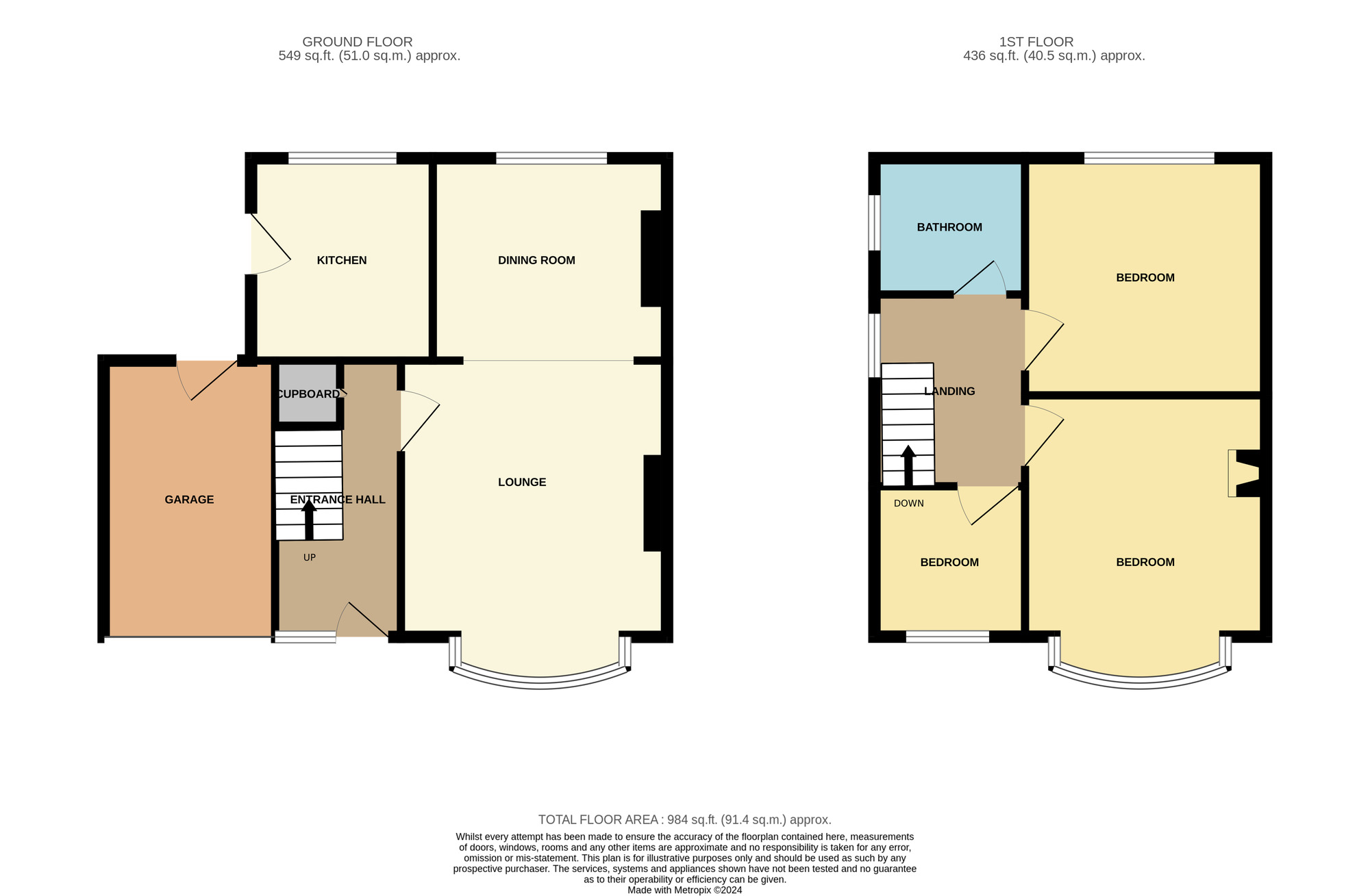 Floorplan of 3 bedroom Semi Detached House for sale, Dale Grove, Stockton-on-Tees, Durham, TS19