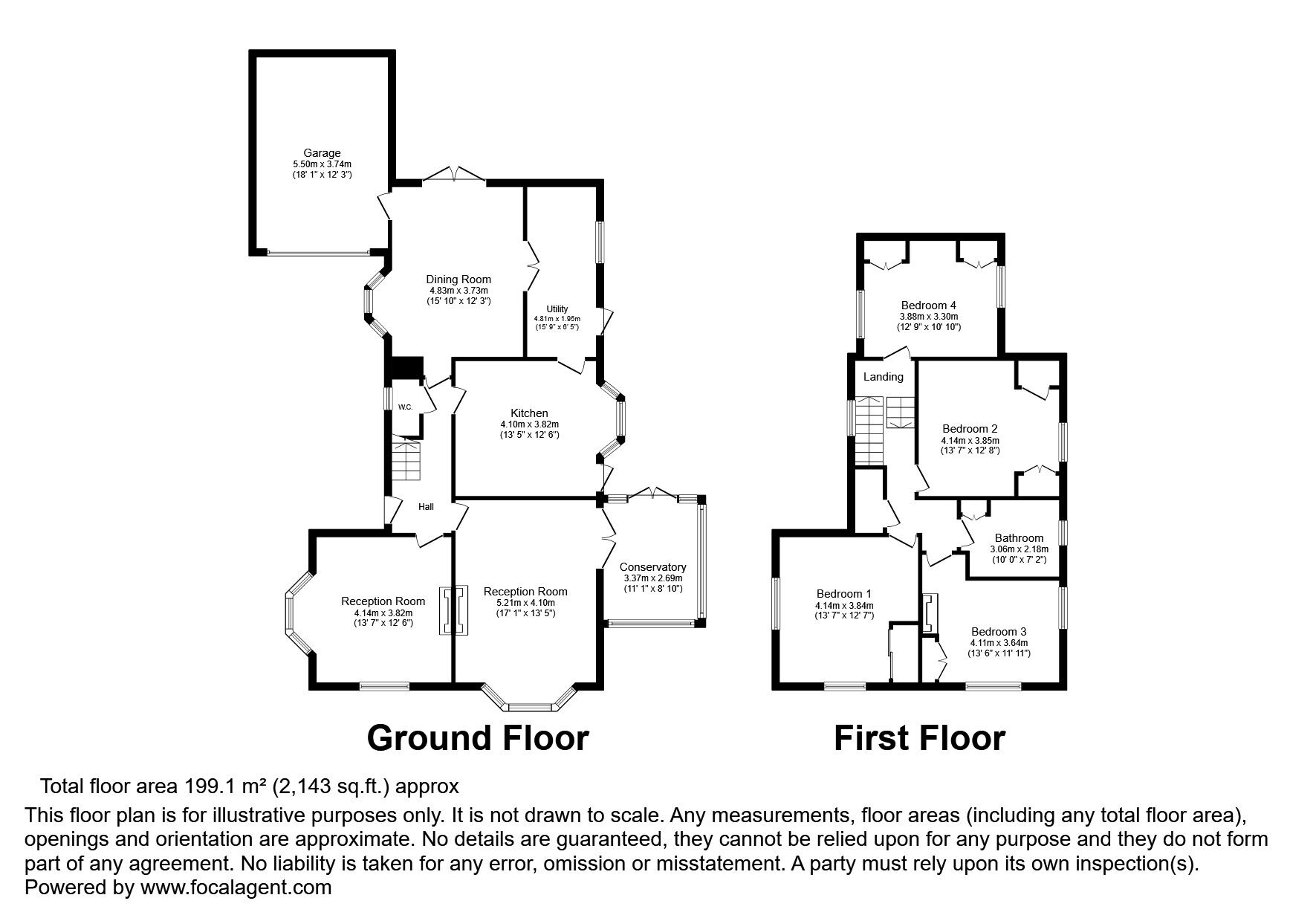 Floorplan of 4 bedroom Detached House for sale, Fairfield Road, Stockton-on-Tees, Durham, TS19