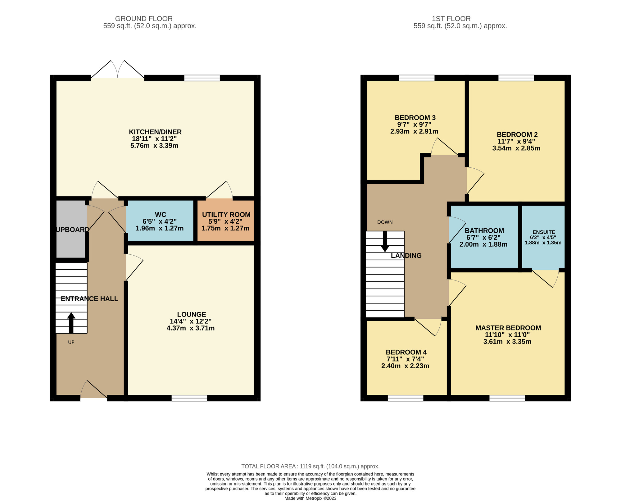 Floorplan of 4 bedroom Detached House to rent, Widdale Road, Hartburn Grange, Stockton On Tees, TS21