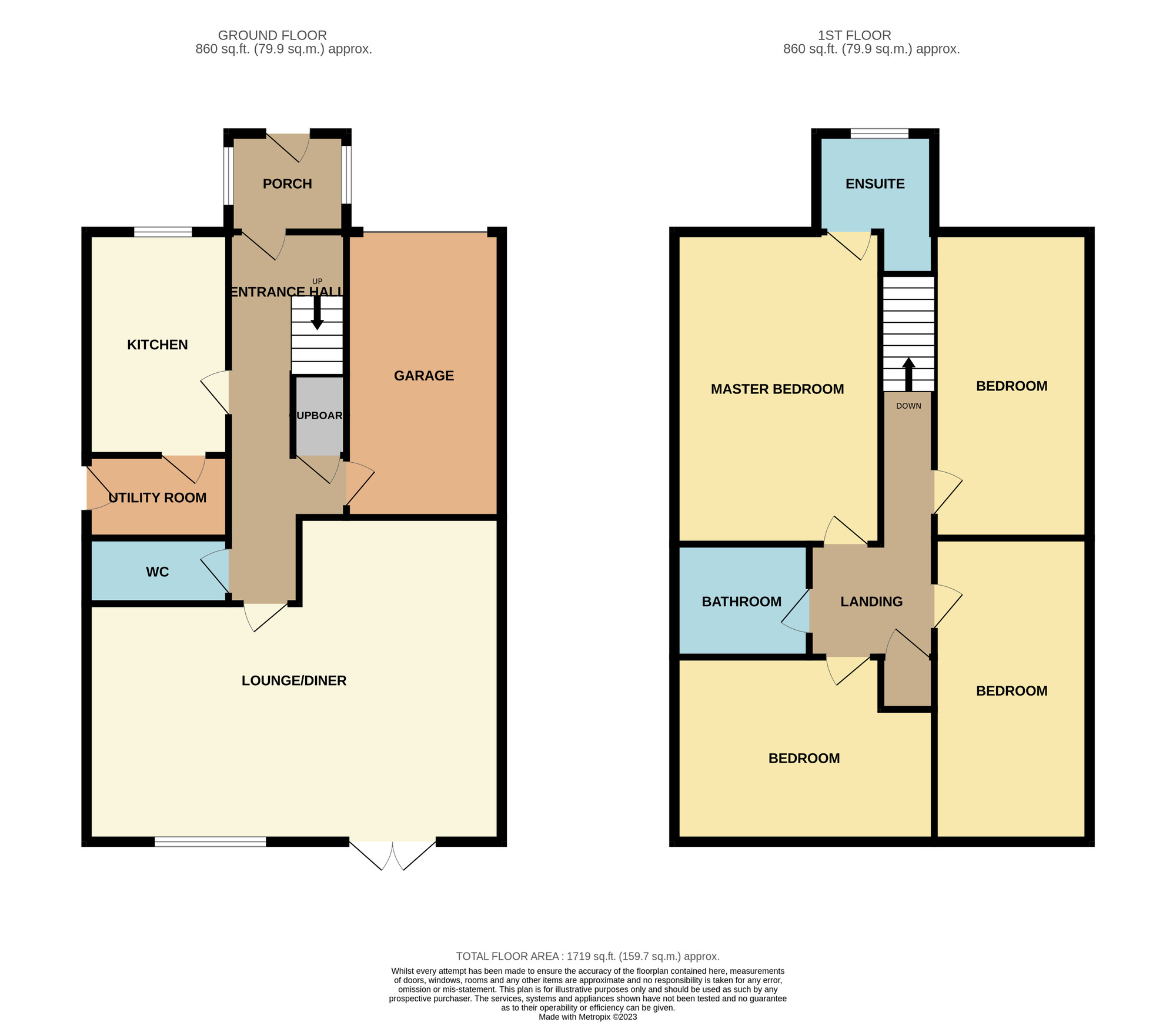 Floorplan of 4 bedroom Detached House for sale, South Road, Stockton-on-Tees, Durham, TS20