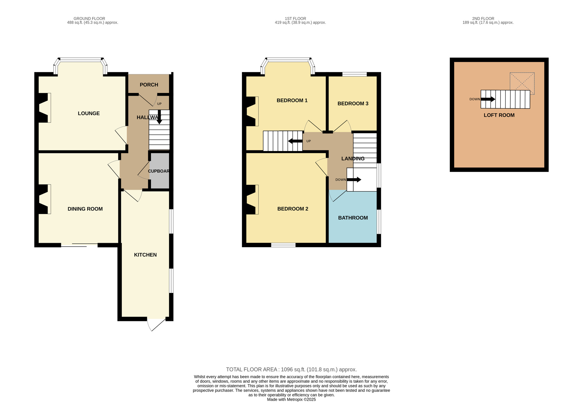 Floorplan of 3 bedroom Semi Detached House for sale, Whitton Road, Stockton-on-Tees, Durham, TS19