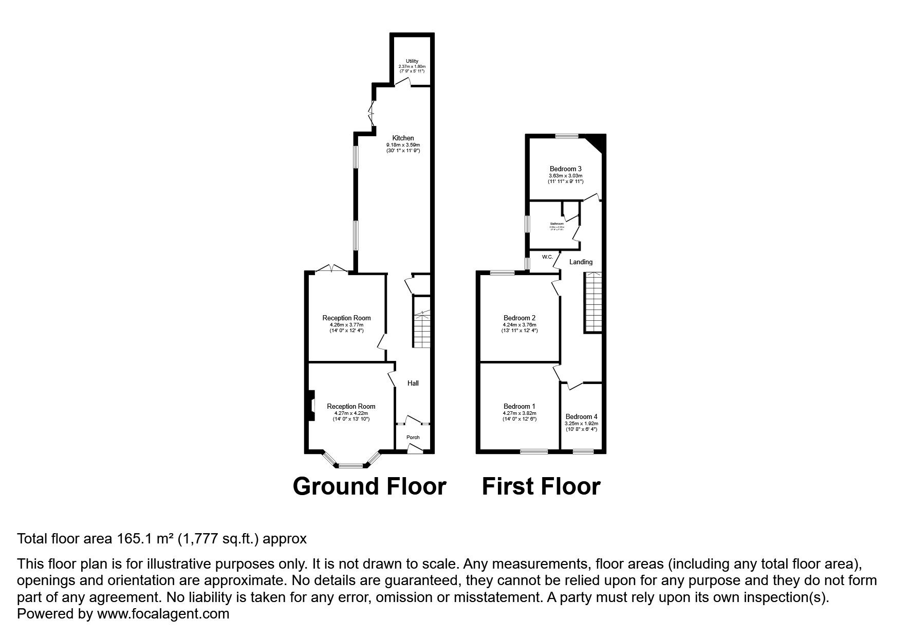 Floorplan of 4 bedroom End Terrace House for sale, Hartburn Lane, Stockton-on-Tees, Durham, TS18
