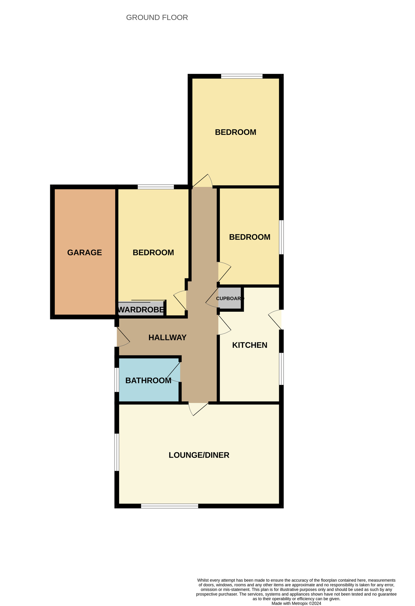 Floorplan of 3 bedroom Detached Bungalow for sale, Hackforth Road, Hartburn, Stockton-on-Tees, Durham, TS18