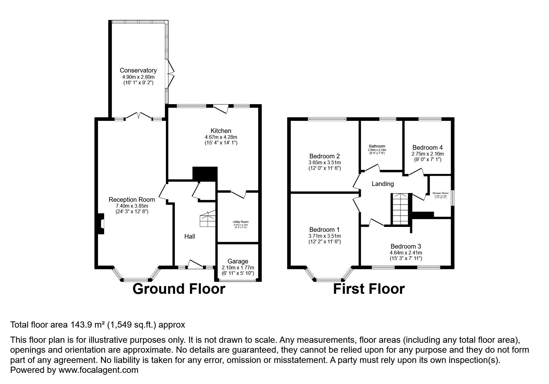 Floorplan of 4 bedroom Semi Detached House for sale, Bedale Grove, Stockton-on-Tees, Durham, TS19