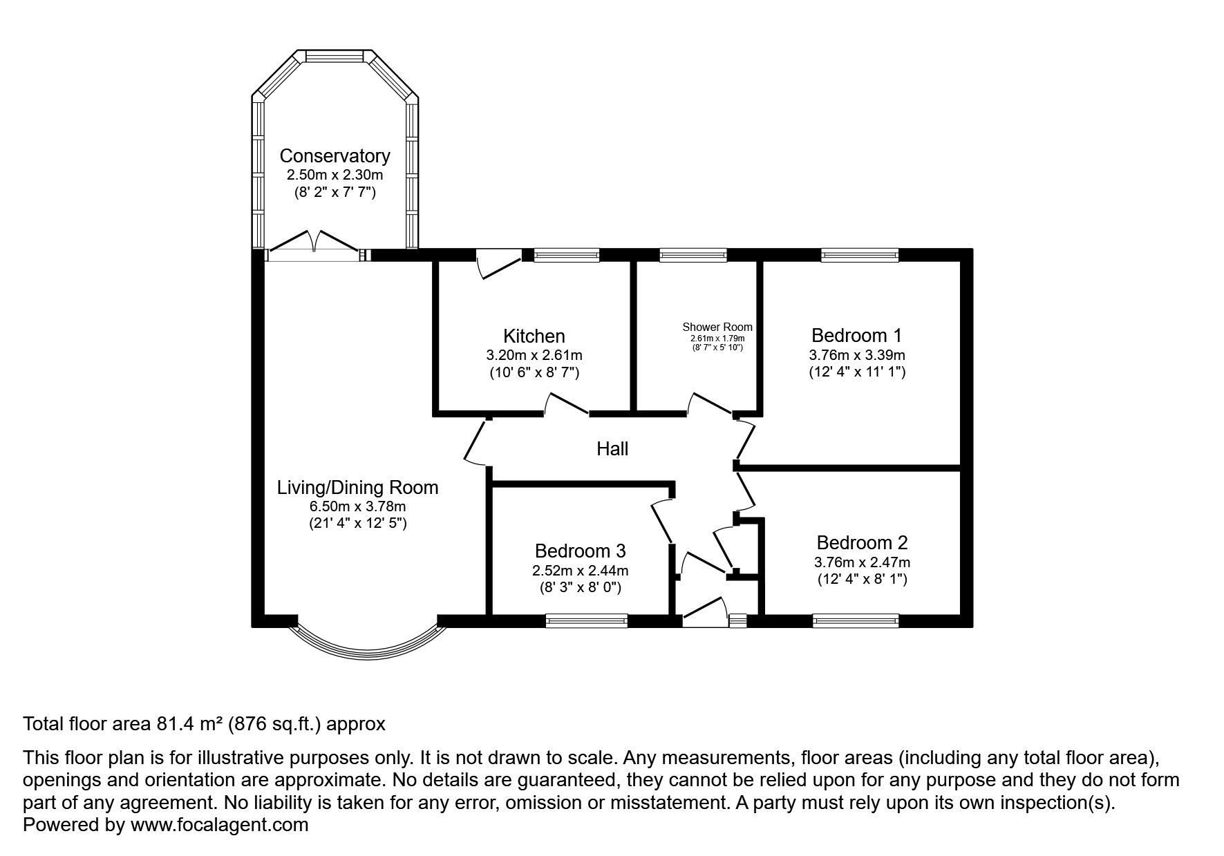 Floorplan of 3 bedroom Detached Bungalow for sale, Darlington Lane, Stockton-on-Tees, Durham, TS19