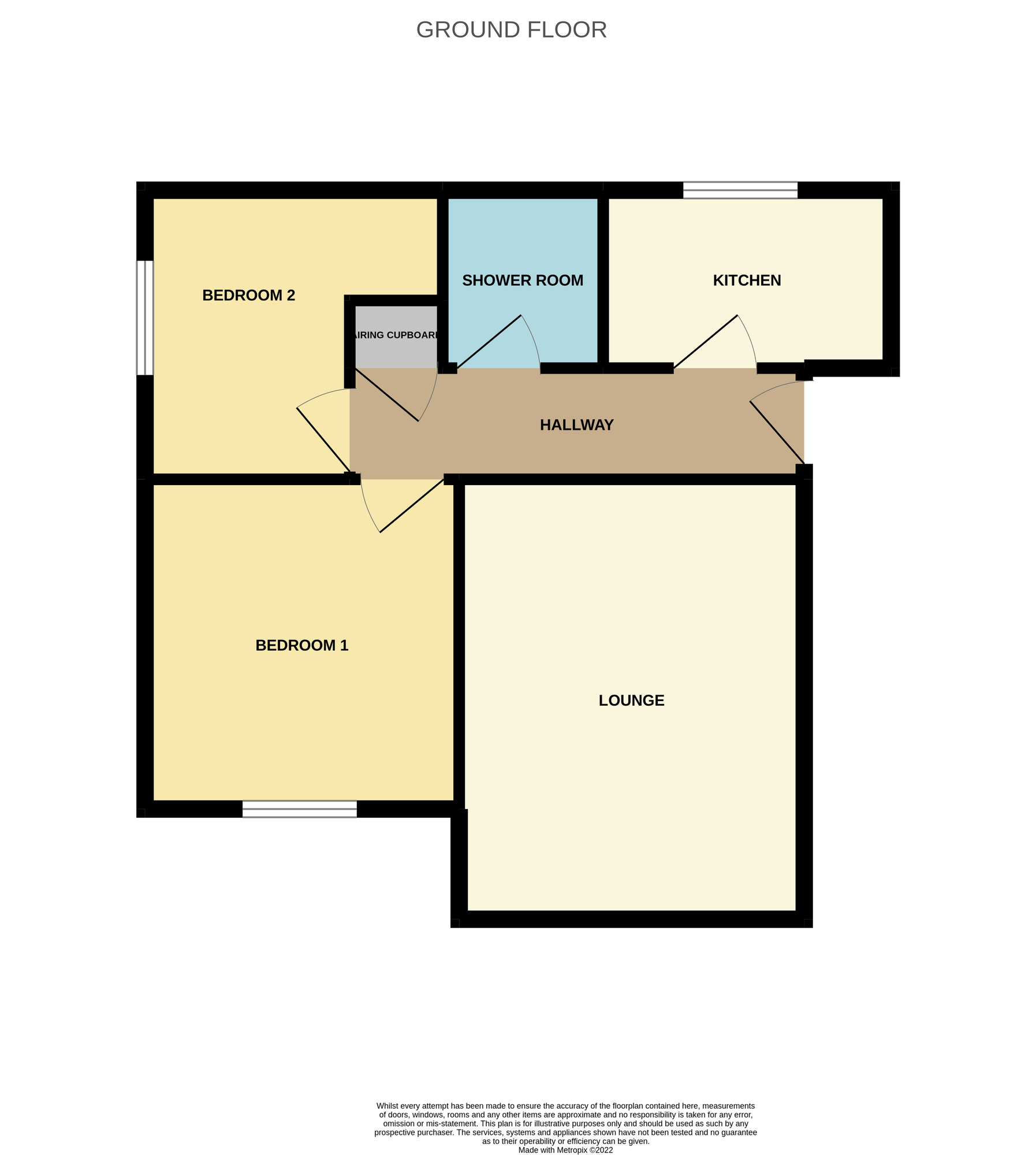 Floorplan of 2 bedroom  Flat for sale, Mill Meadow Court, Stockton-on-Tees, Durham, TS20