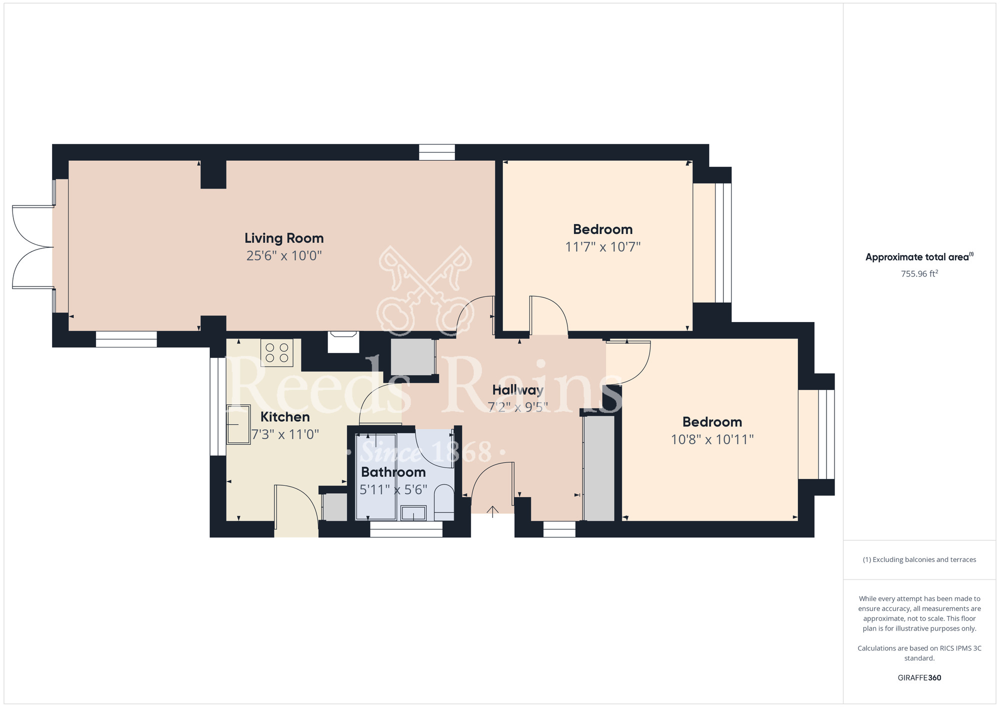 Floorplan of 2 bedroom Detached Bungalow for sale, Barlborough Avenue, Stockton-on-Tees, Durham, TS19