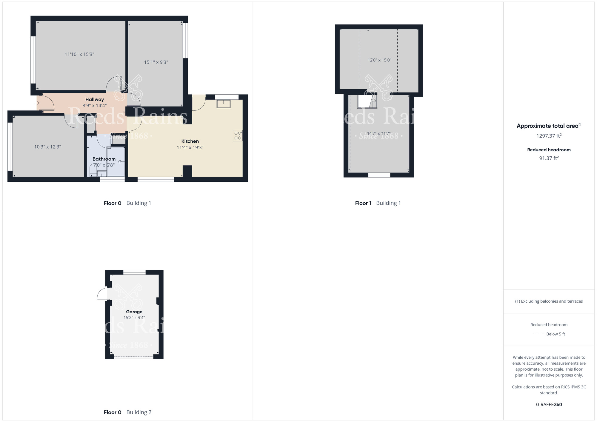 Floorplan of 2 bedroom Semi Detached Bungalow for sale, Muker Grove, Stockton-on-Tees, Durham, TS19