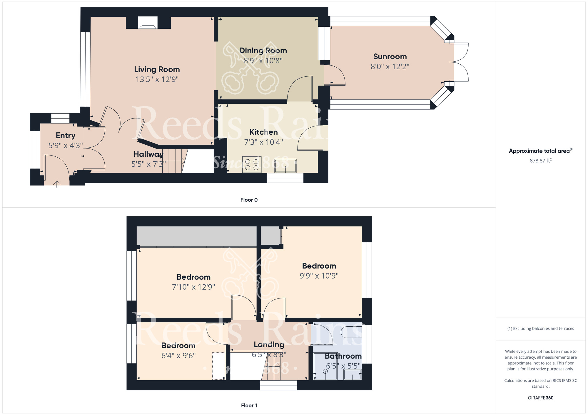 Floorplan of 3 bedroom Semi Detached House for sale, Auckland Way, Stockton-on-Tees, Durham, TS18
